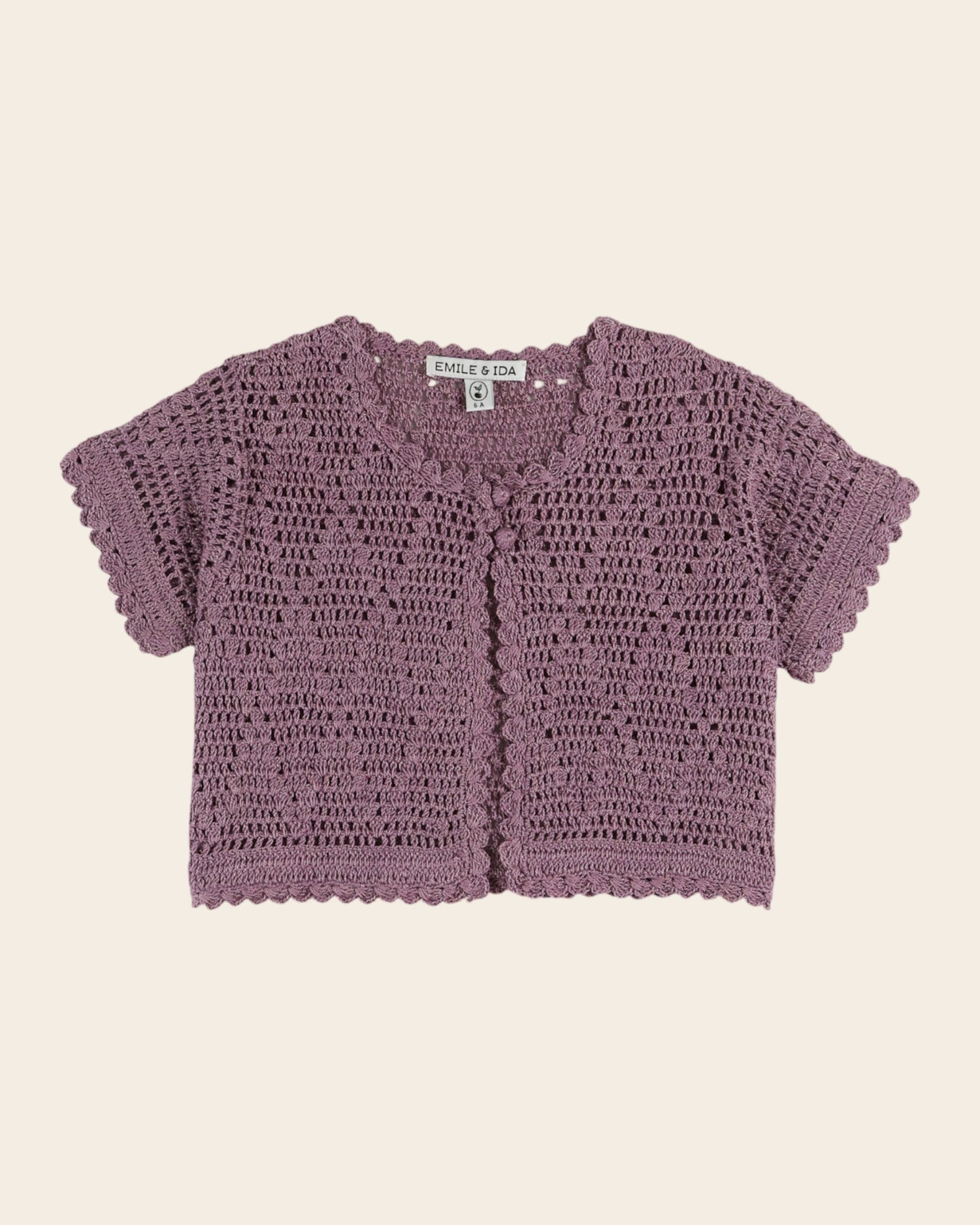 Cardigan Purple Crochet
