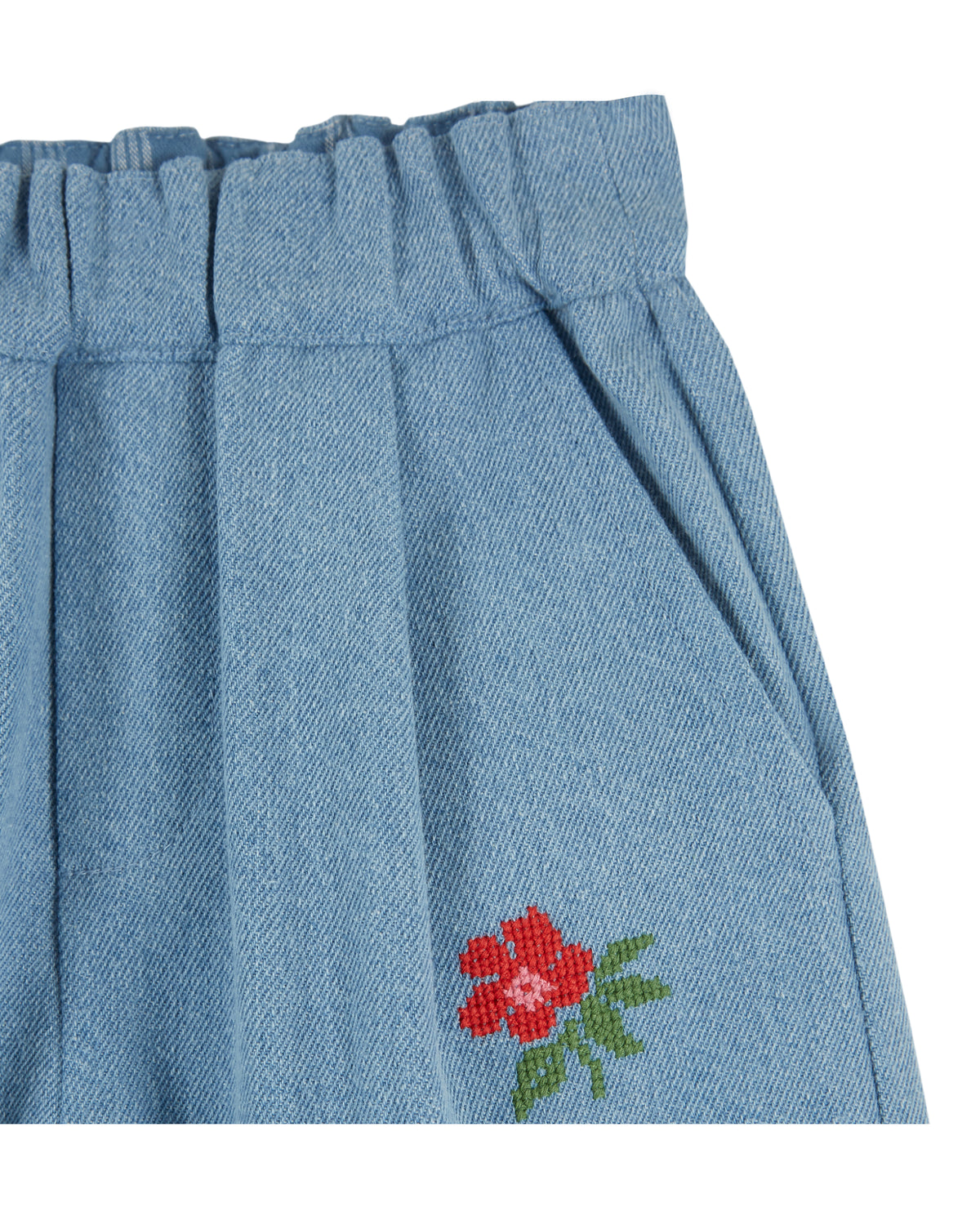 Carrot pants - Light denim knee pads