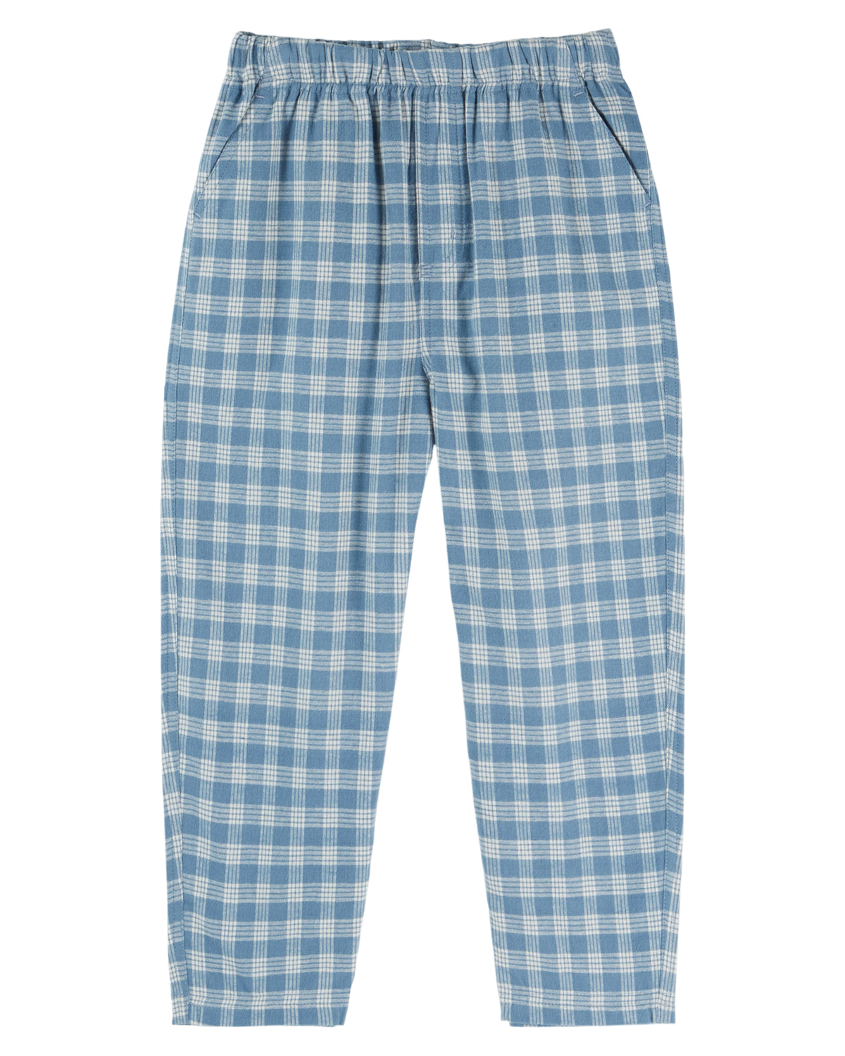 Trousers - Blue and white checks