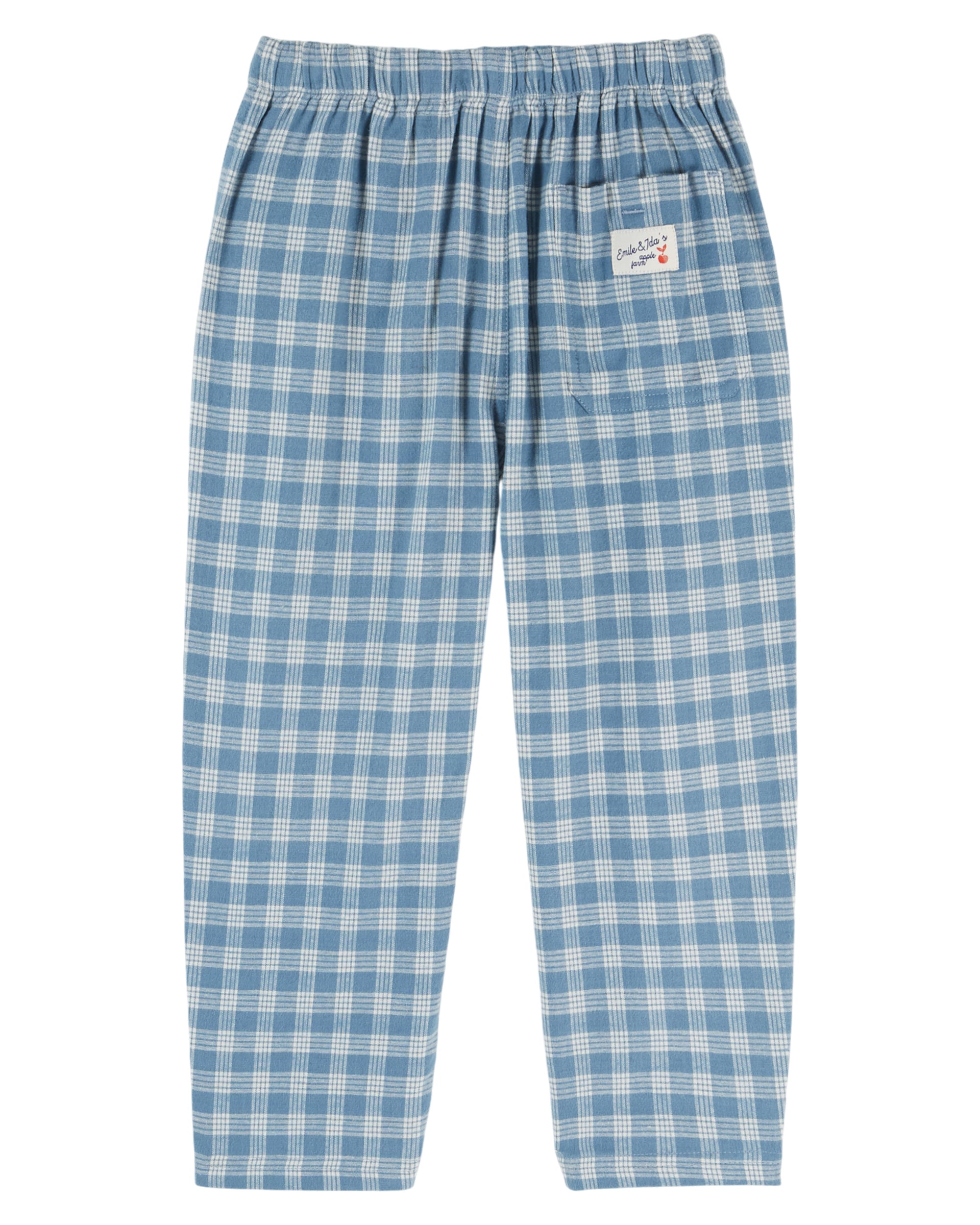 Trousers - Blue and white checks