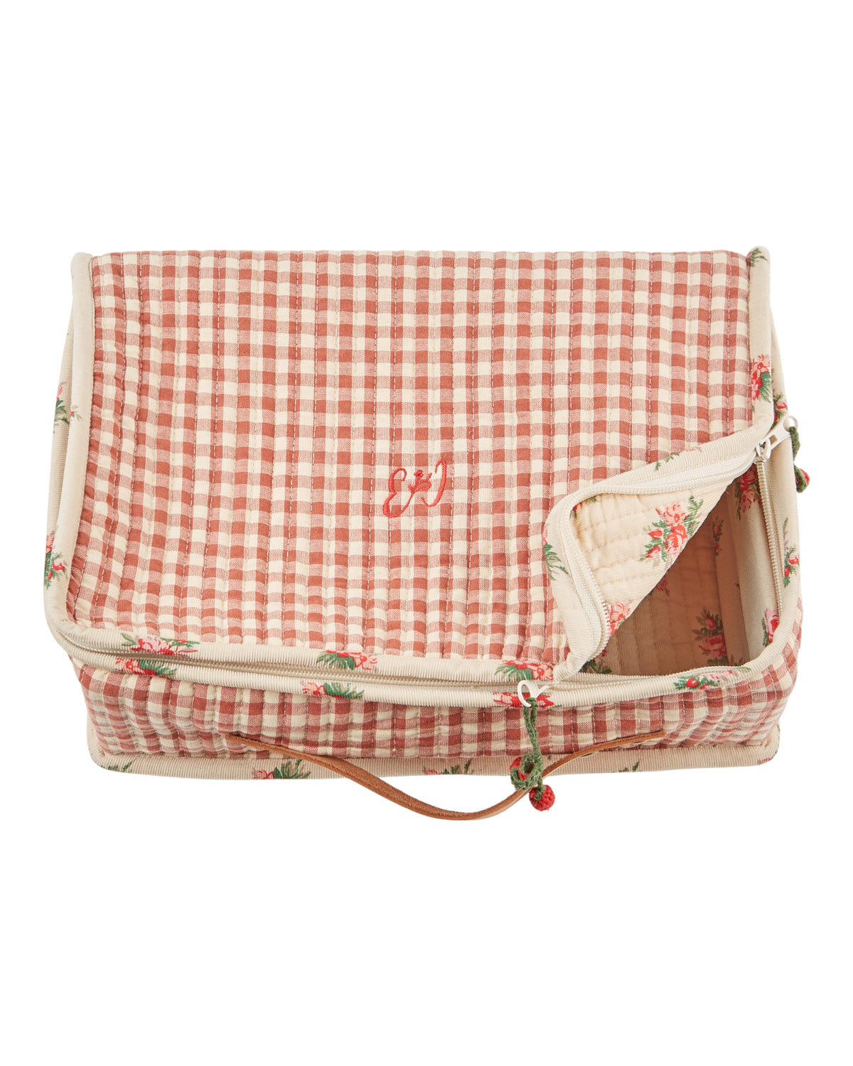 Suitcase Quilted Vichy Terracotta