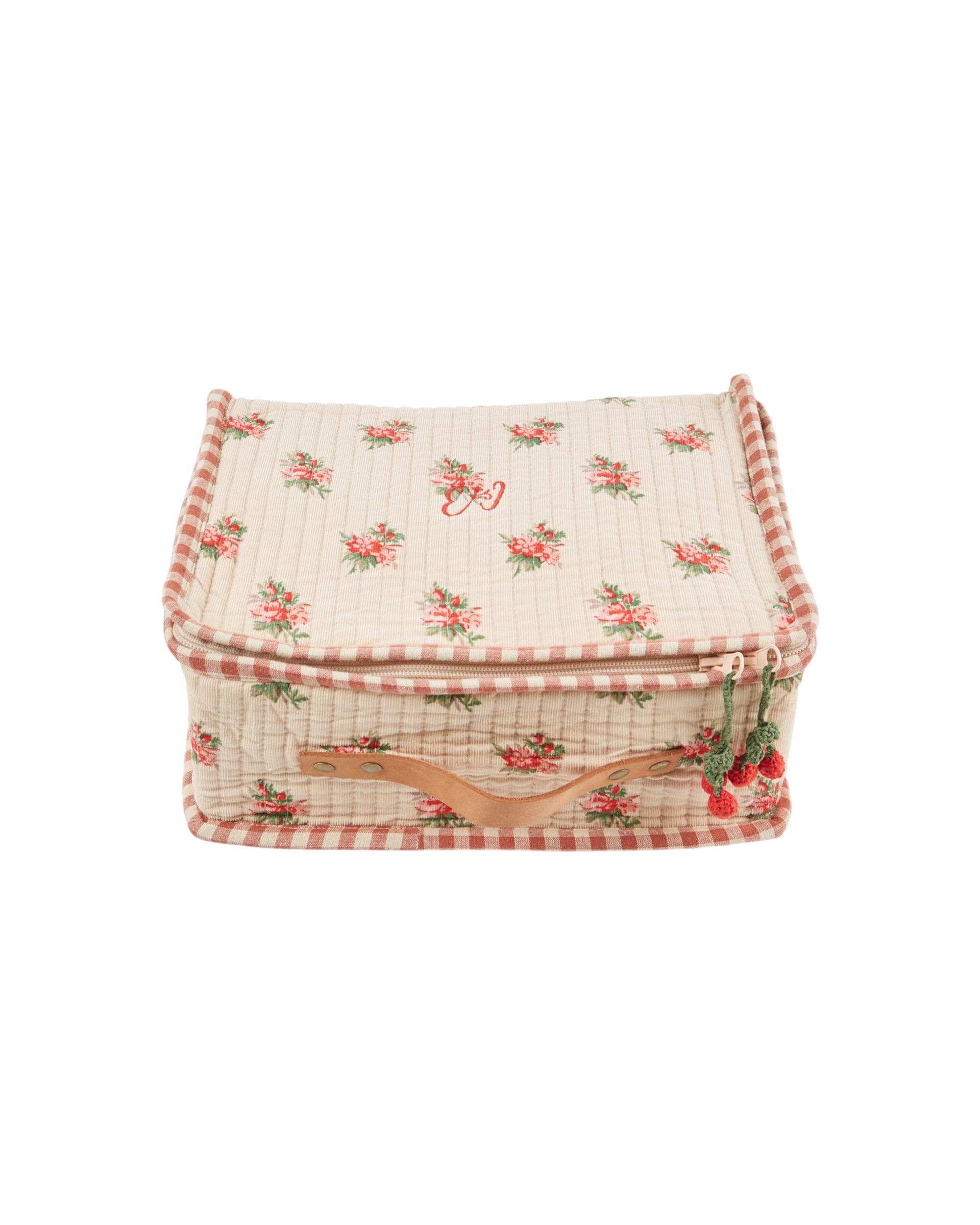 Small Suitcase Beige Floral