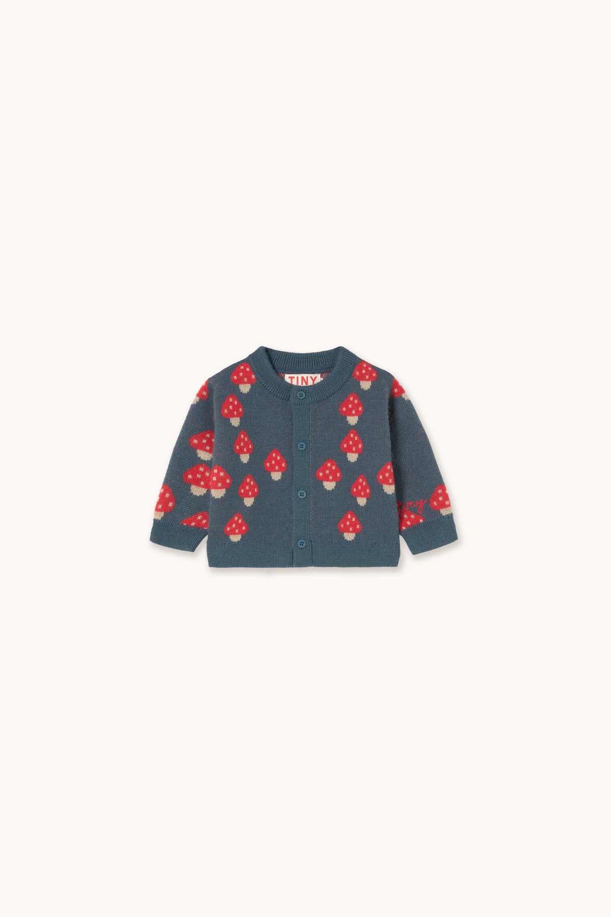 Tiny Mushrooms Baby Cardigan Stone
