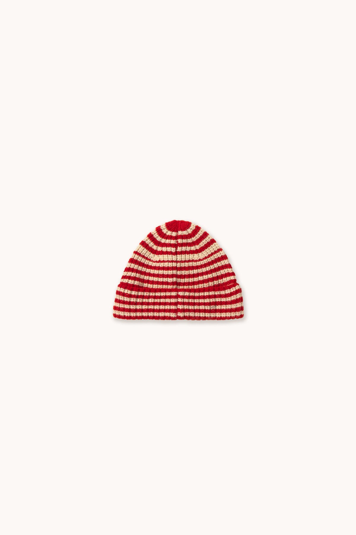 Stripes Beanie Dark Red
