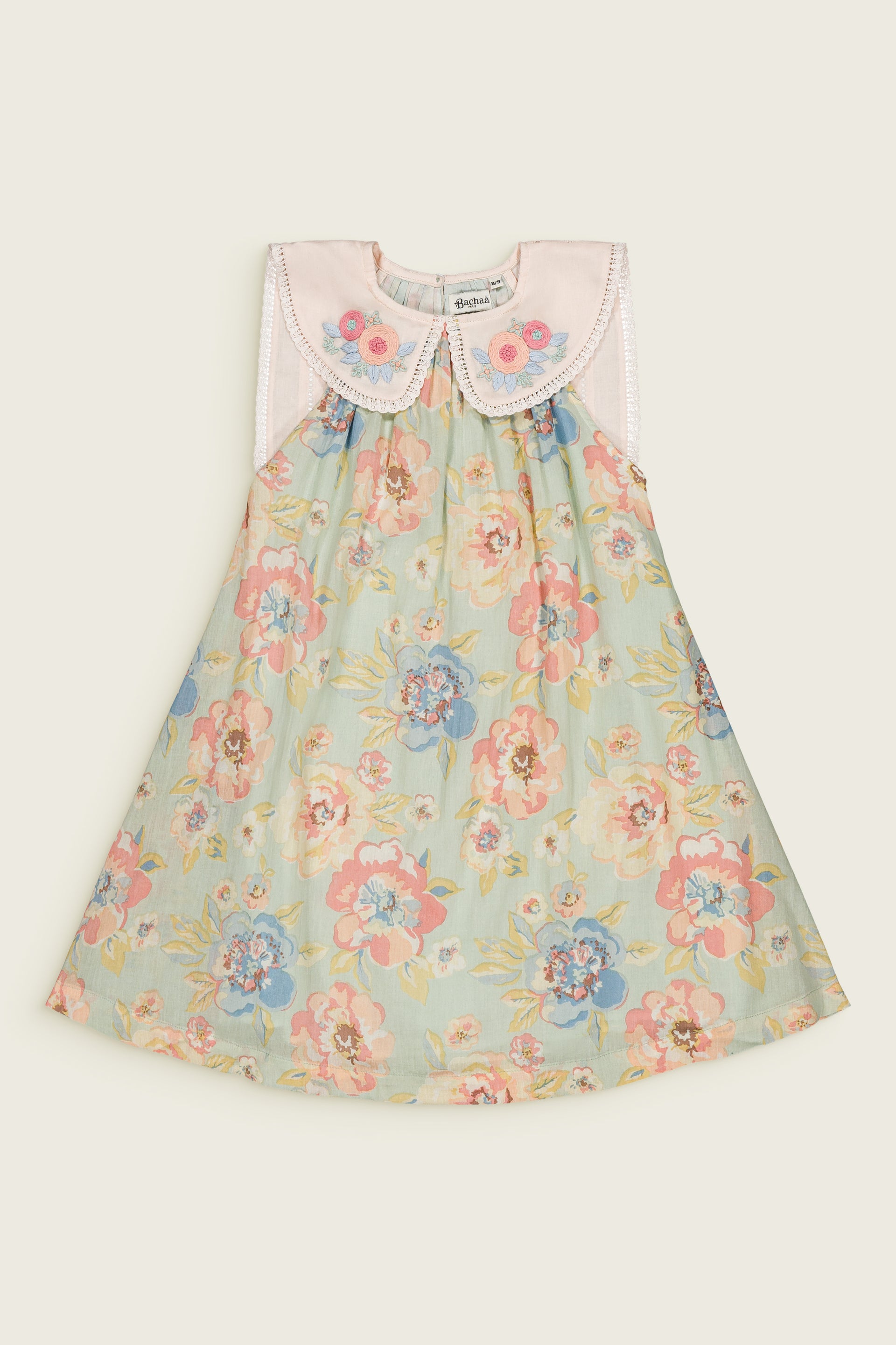 Azur Dress Watercolor print