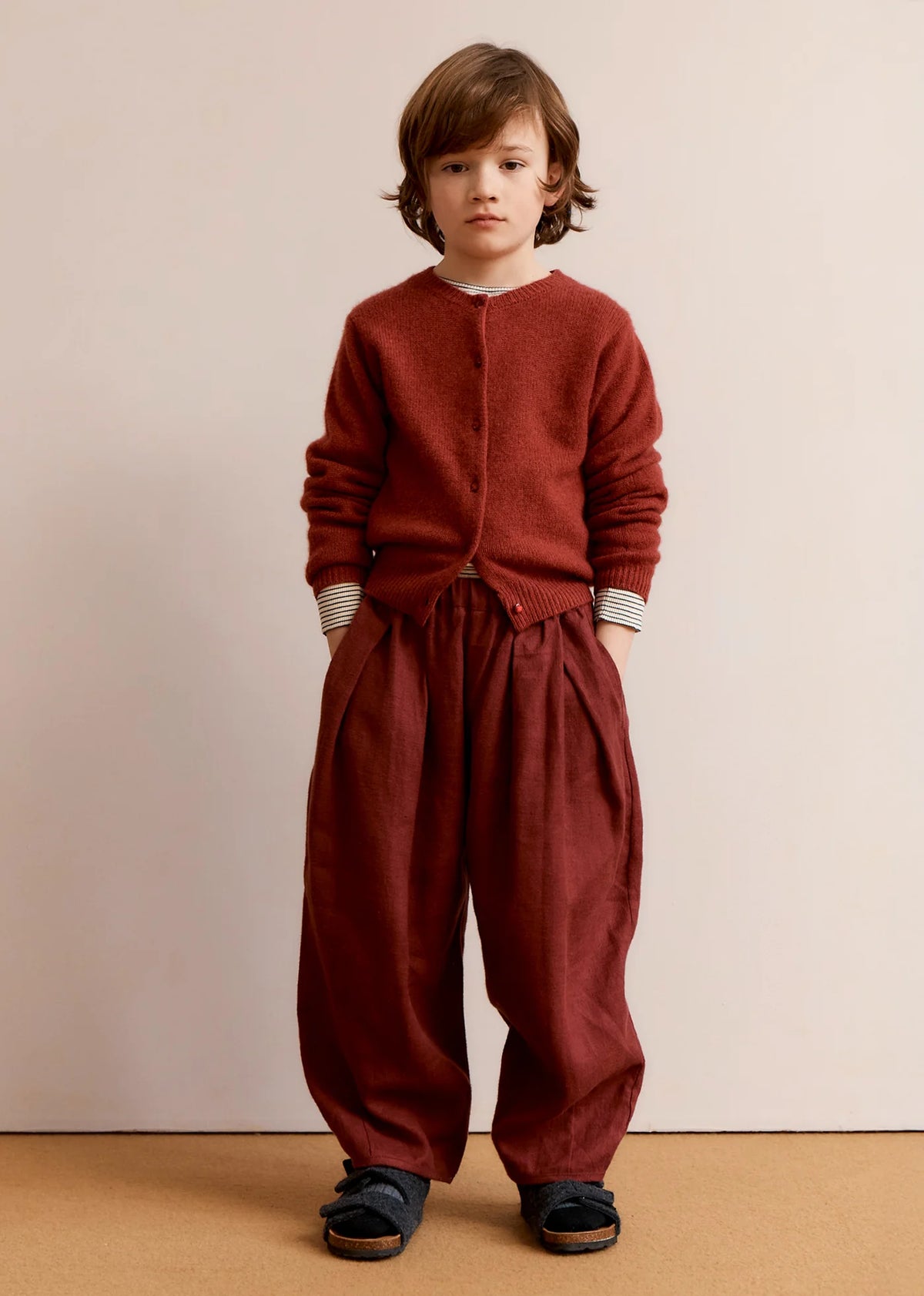 Bobby Linen Trousers - Berry