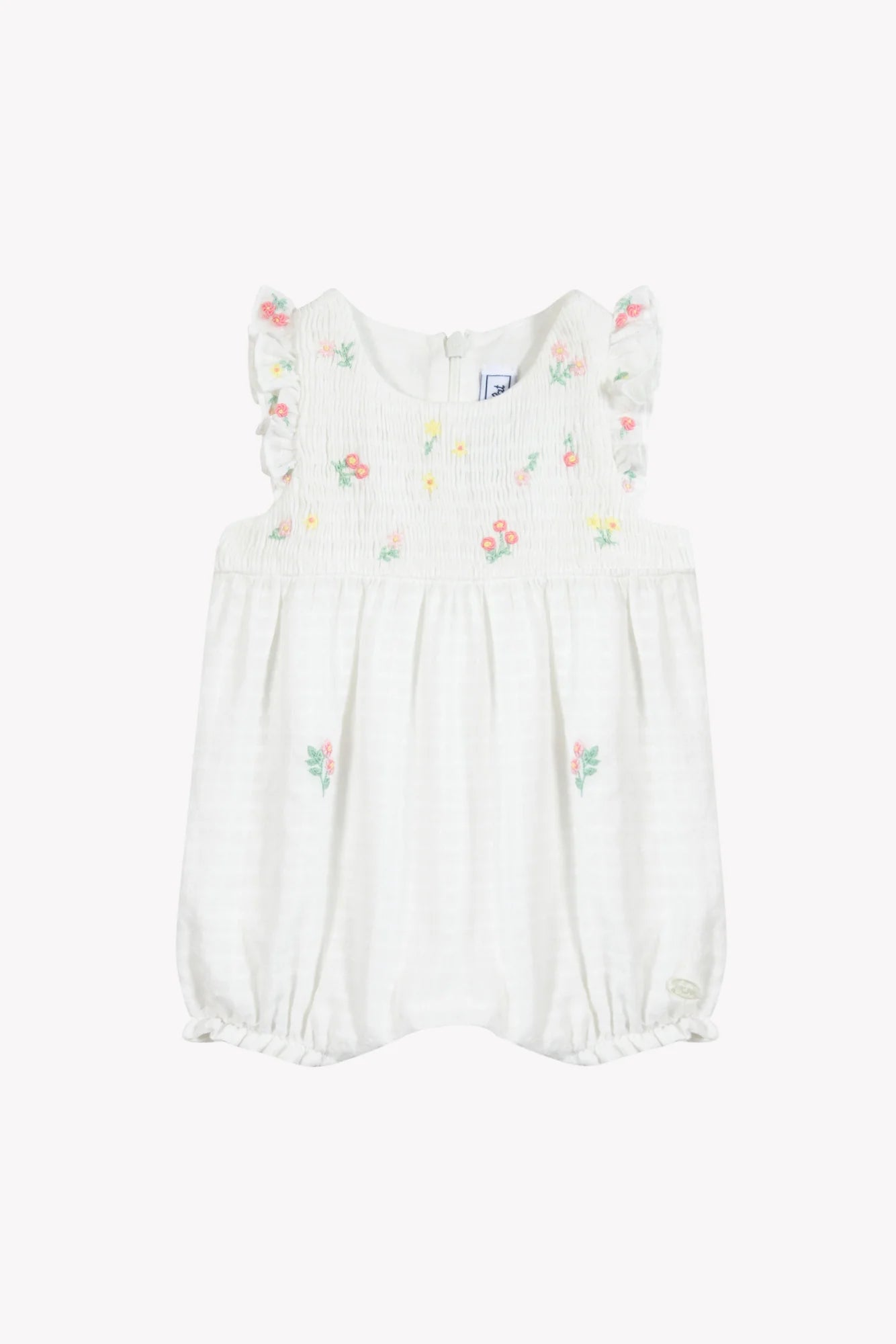 Jumpsuit Short White cotton Embroidery