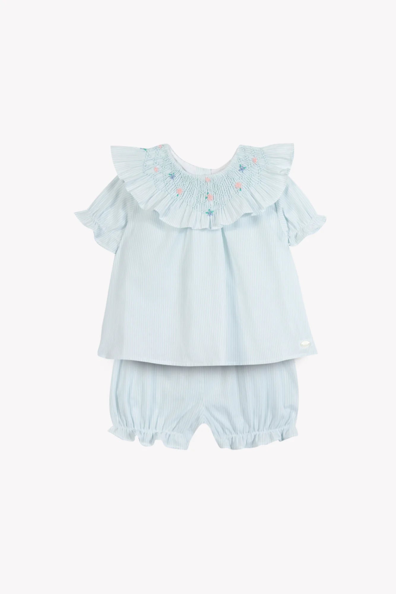 Outfit short Green cotton Stripes