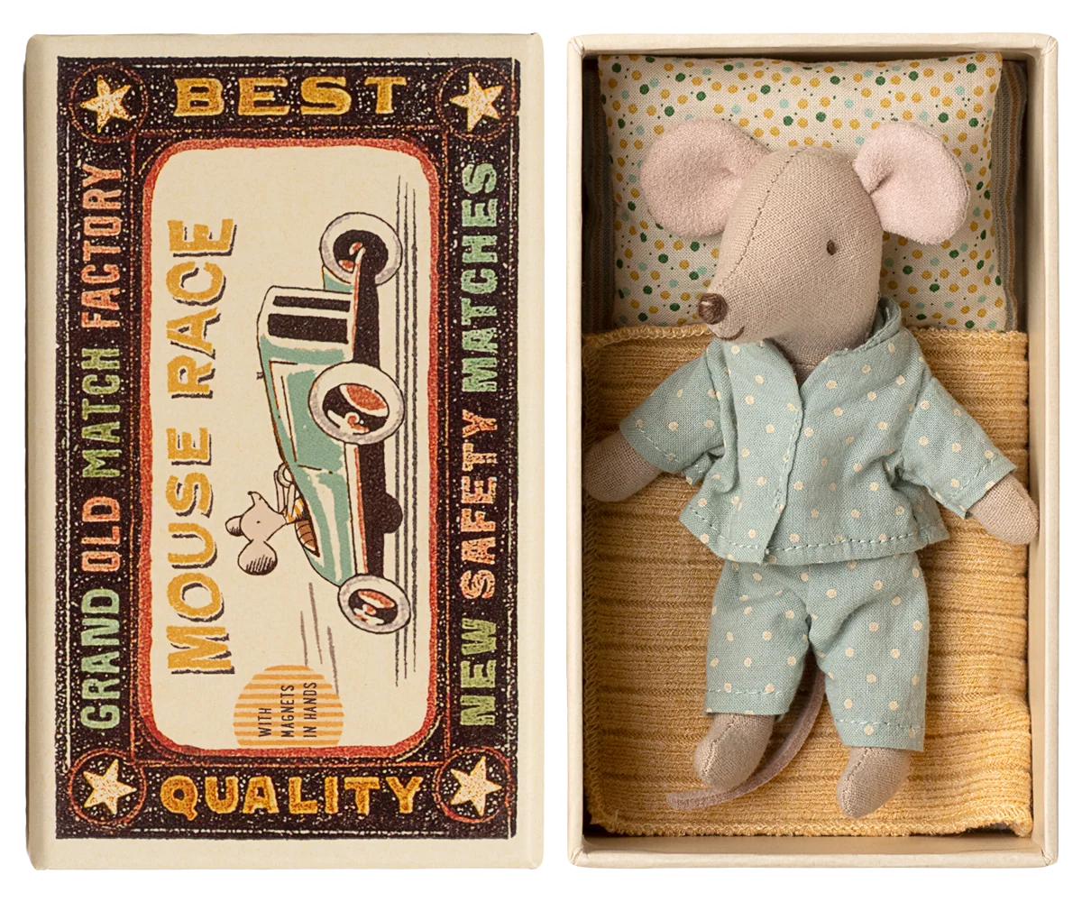 Little brother mouse in matchbox