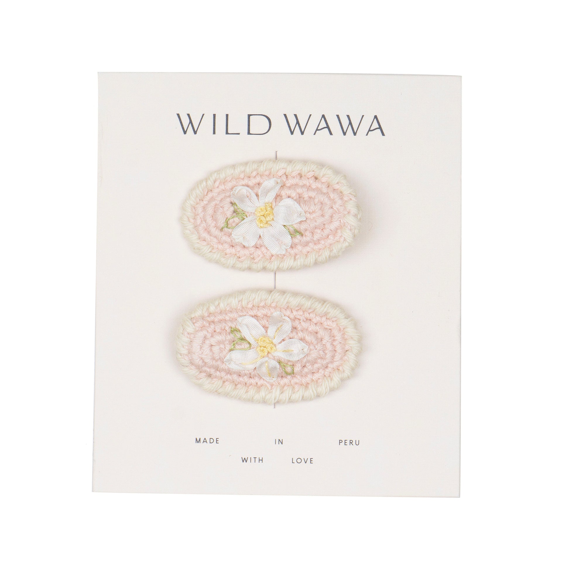 Crochet Clip Set Melon Daisy