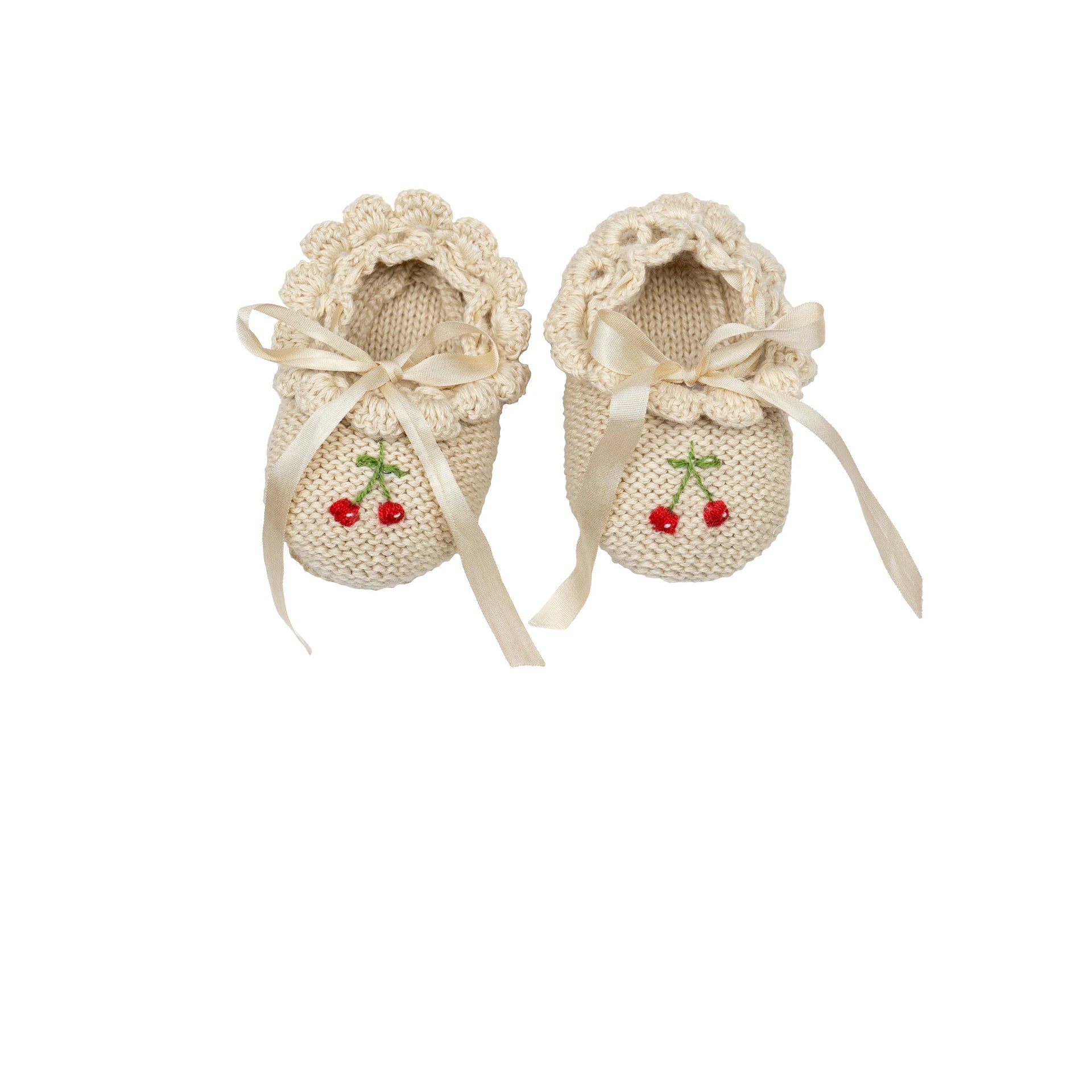 Cherry Ballerinas in Ecru