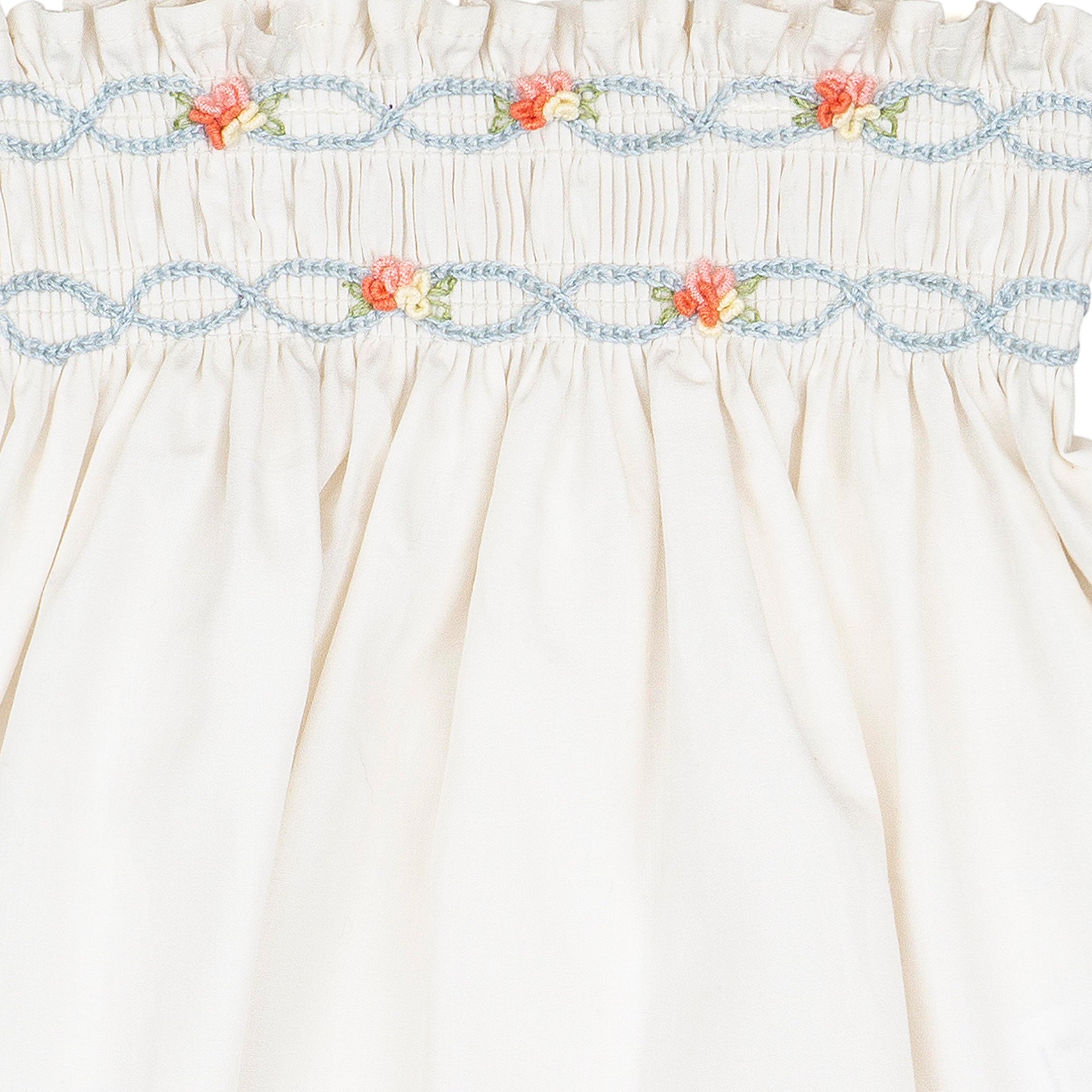 Embroidered Flutter Set Ivory - Pima Cotton