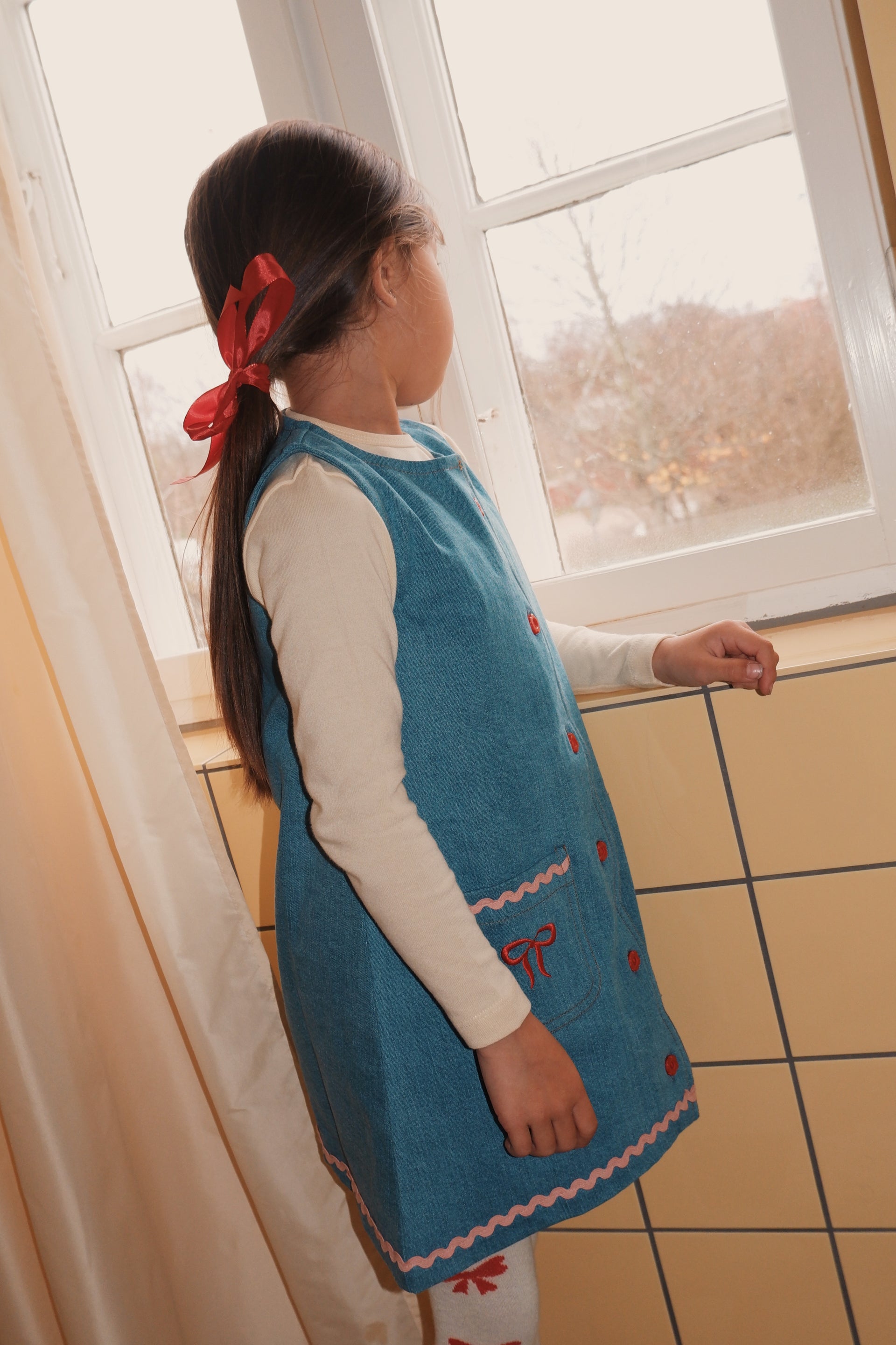 Hazel Dress - Mid Blue Rinse