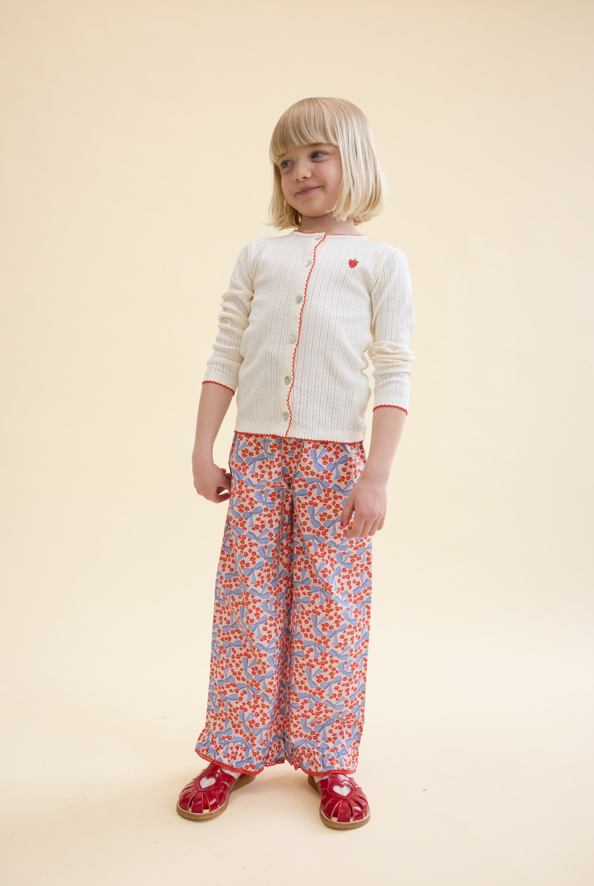 Flora Pointelle Cardigan Gentle Cream