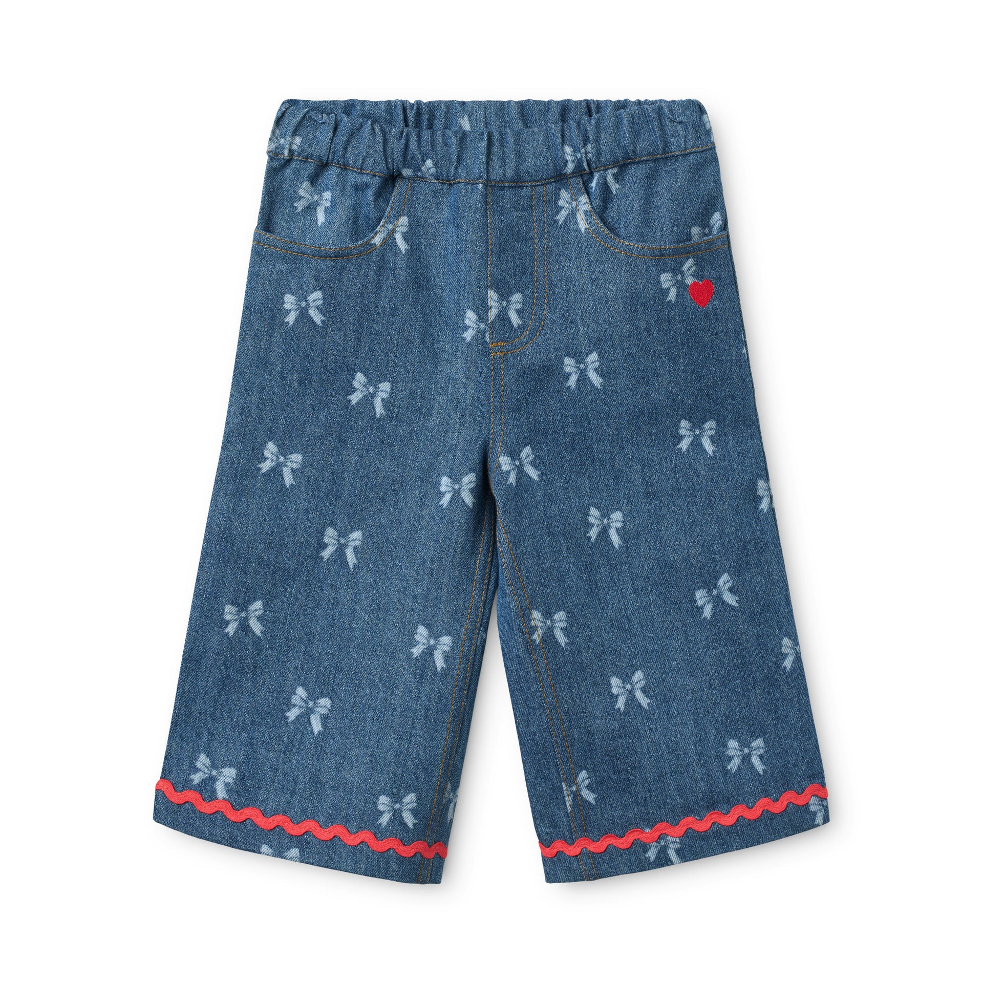 Eva Pants Denim Blue Bow