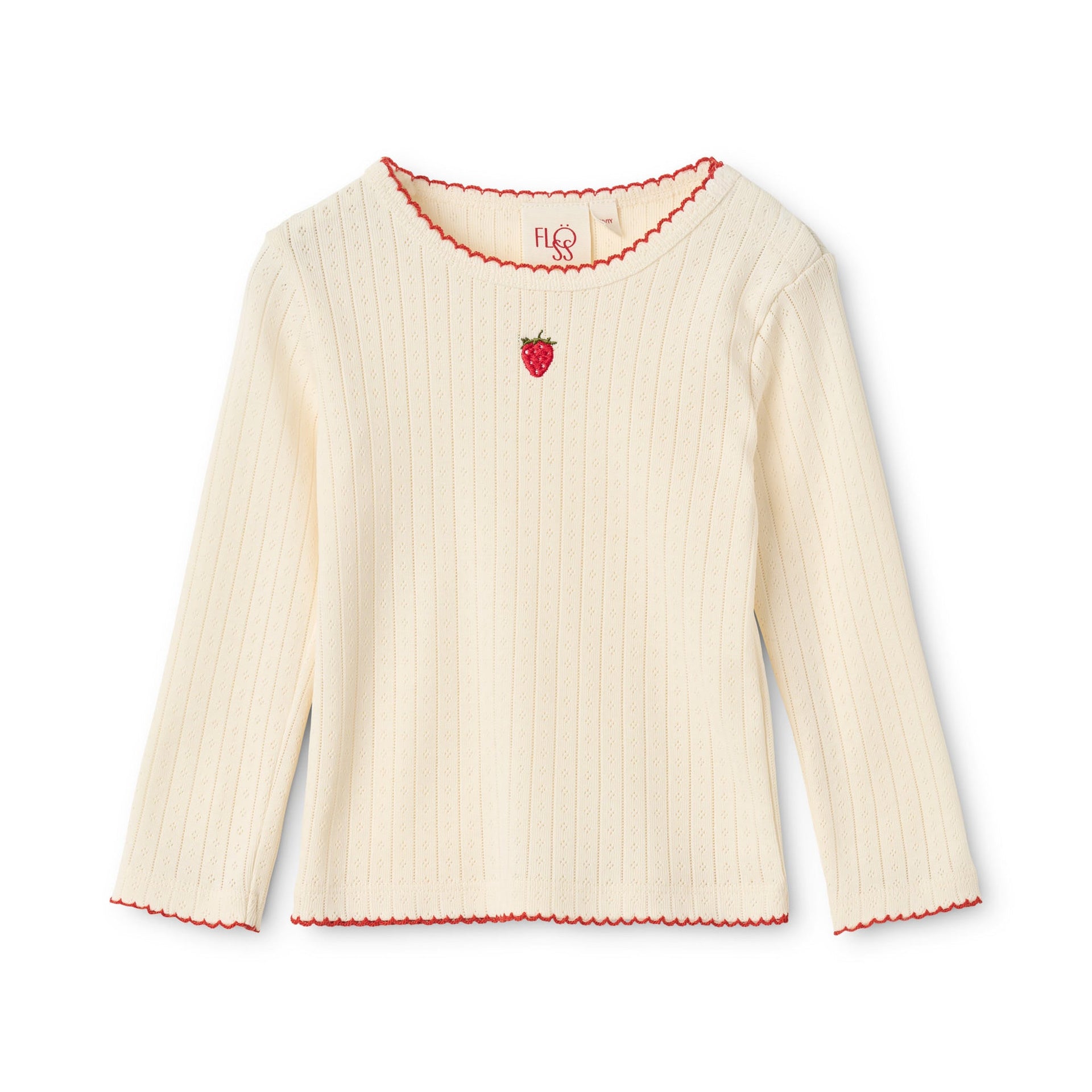 Flora Pointelle LS Blouse Gentle Cream