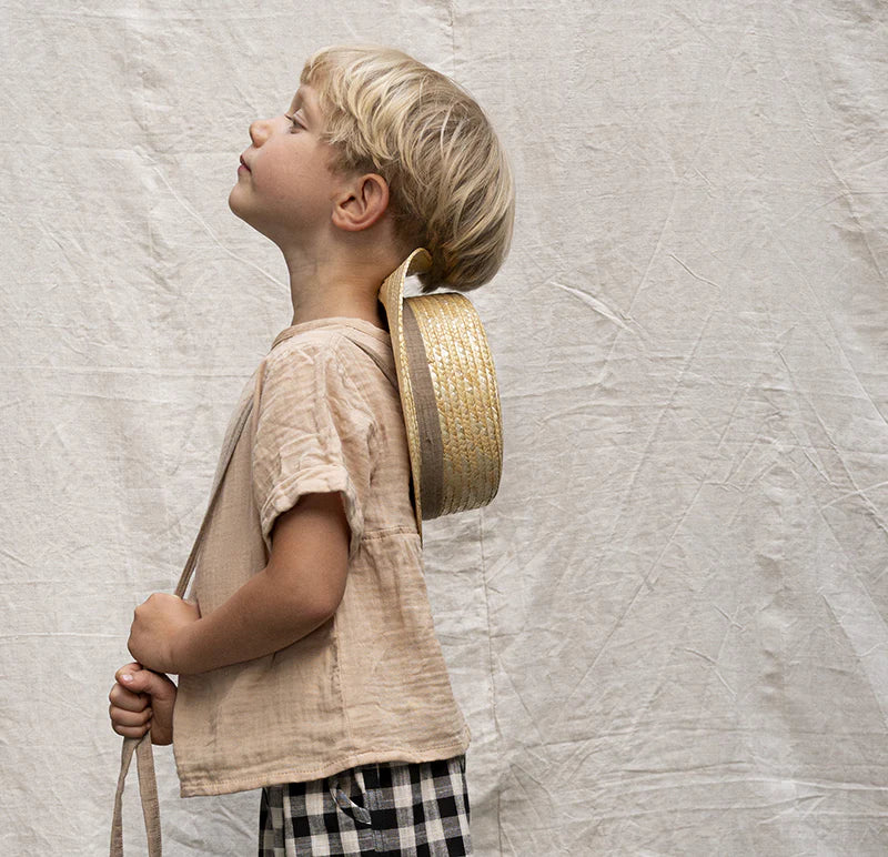 The Classic Canotier Straw Hat - Plain Sand