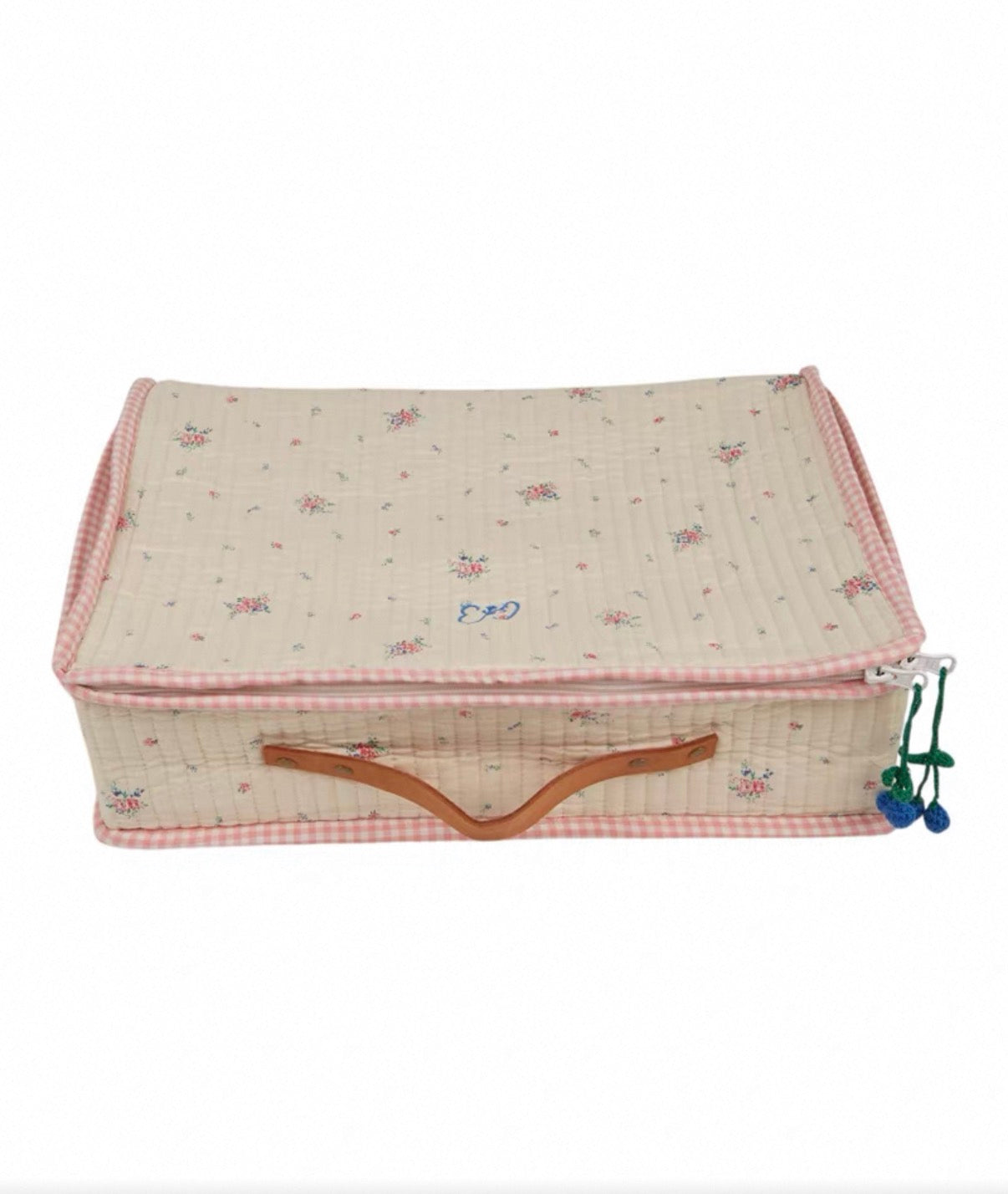 Large Suitcase Floral ecru