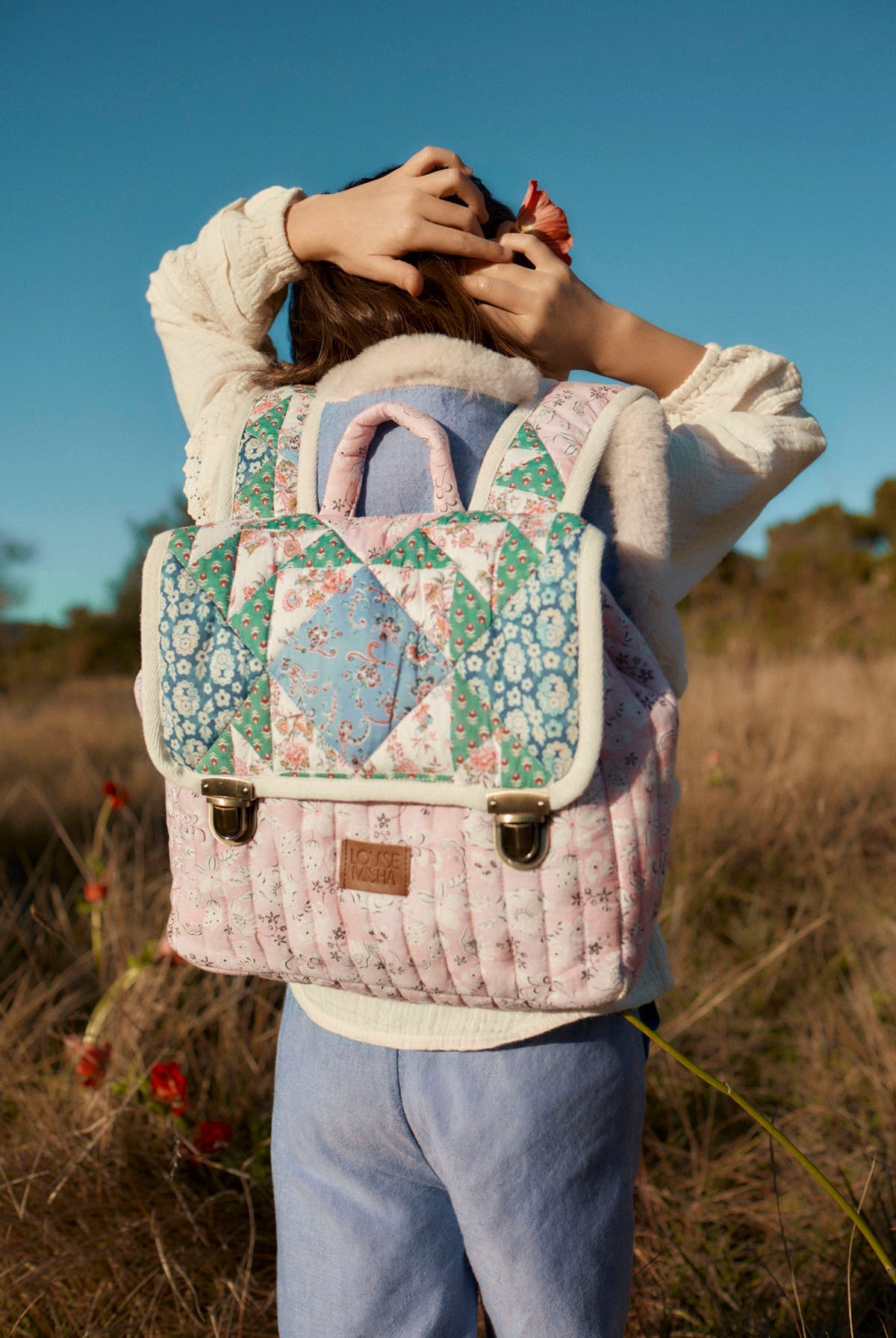 Tiya Backpack - Navy Snowfall Patch