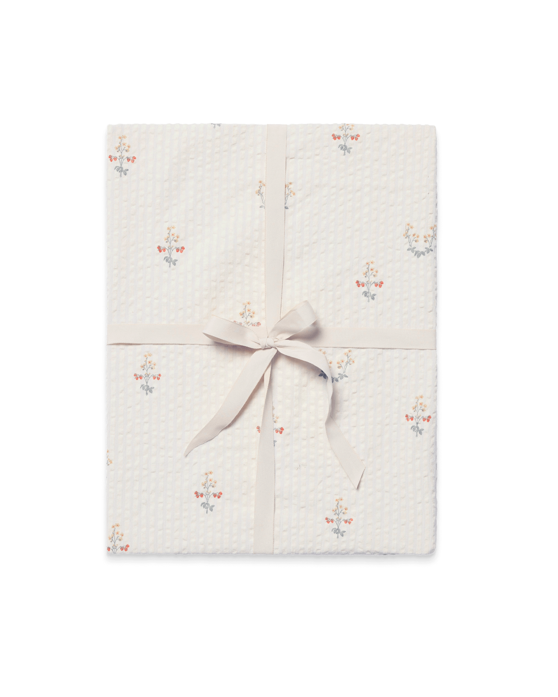 Seersucker Fitted Sheet La Fraise Single