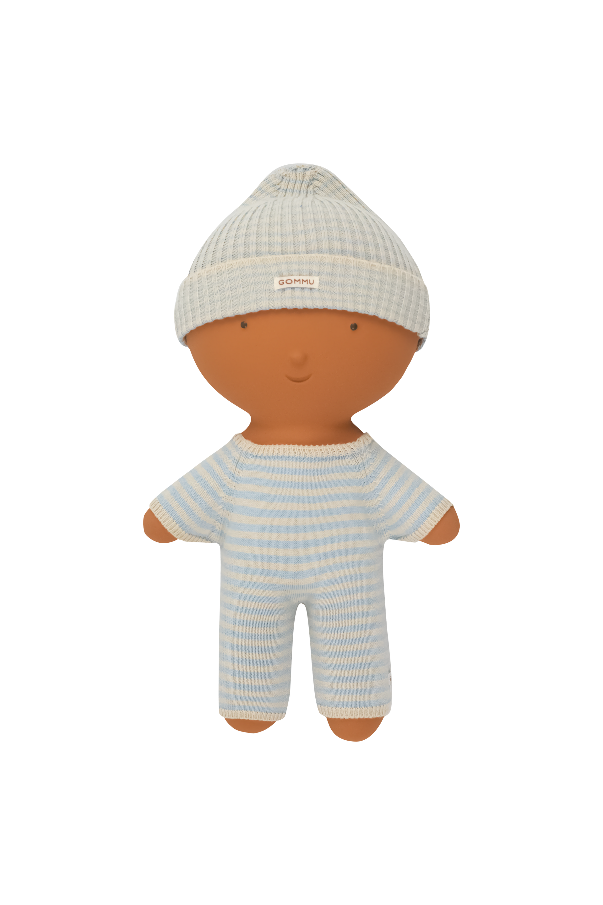French Stripes Beanie - Blue Sky/Sand