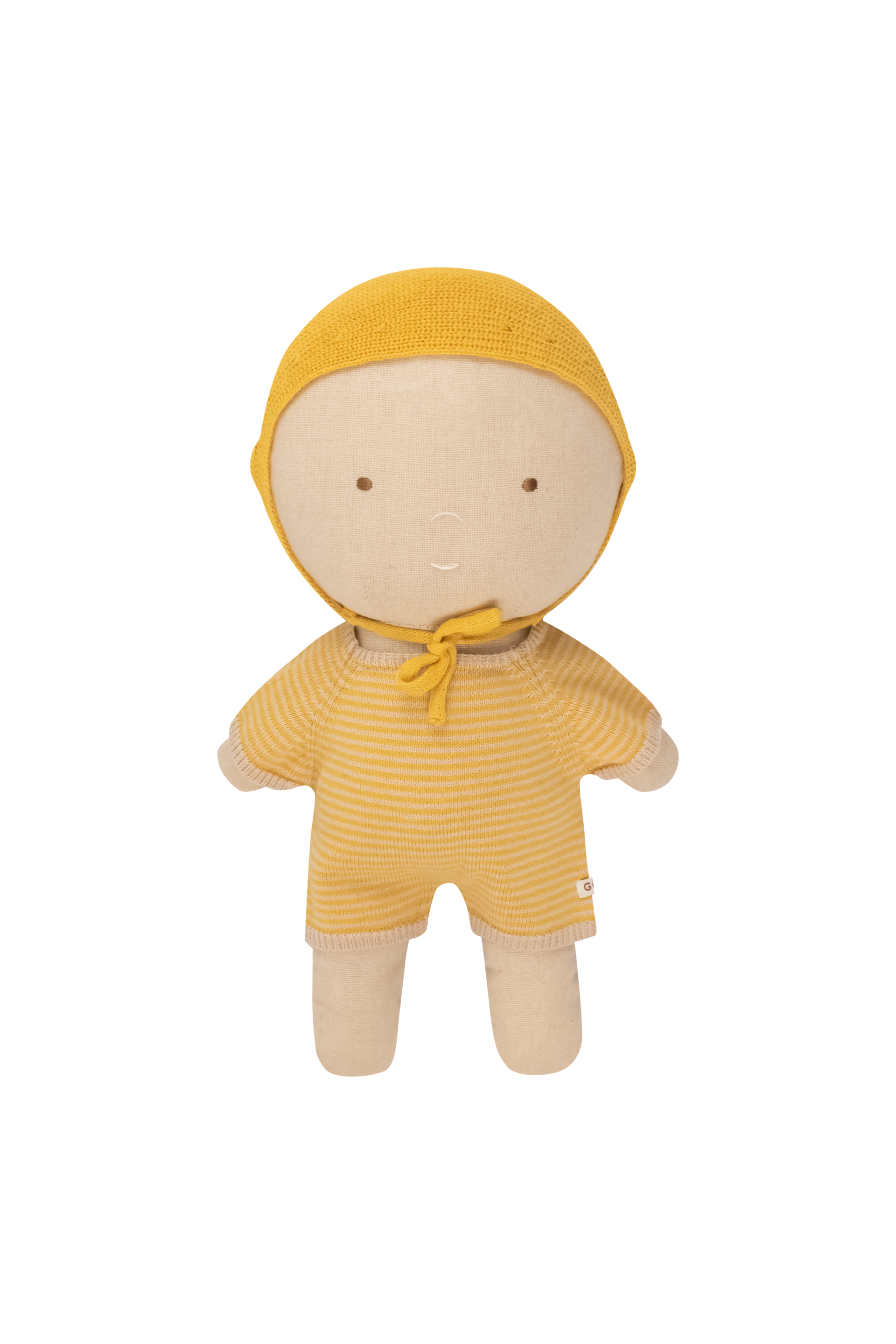 Thin Stripes Short One-Piece - Light Cream/Mustard