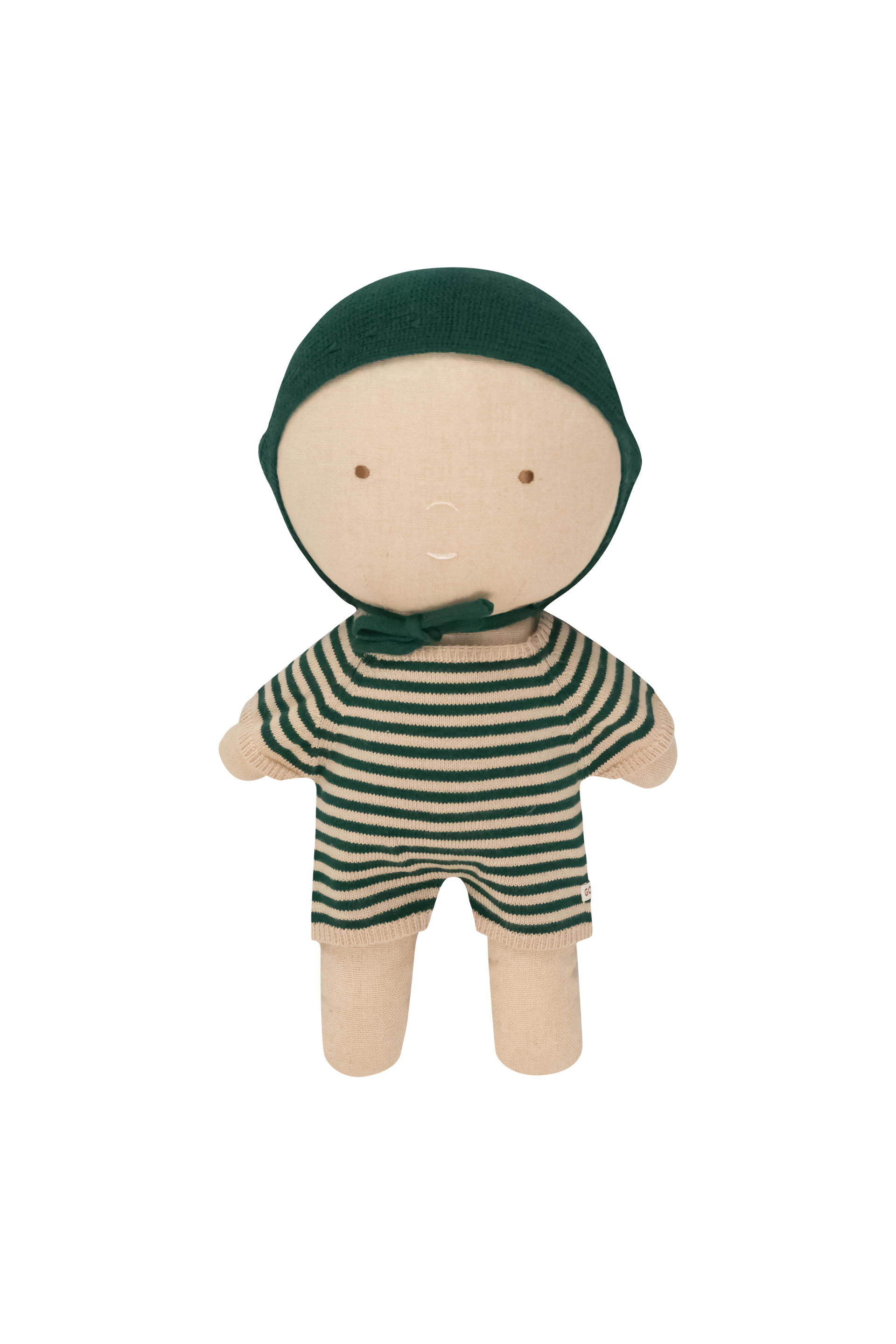 Big Stripes Short One-Piece - Light Cream/Soft Green