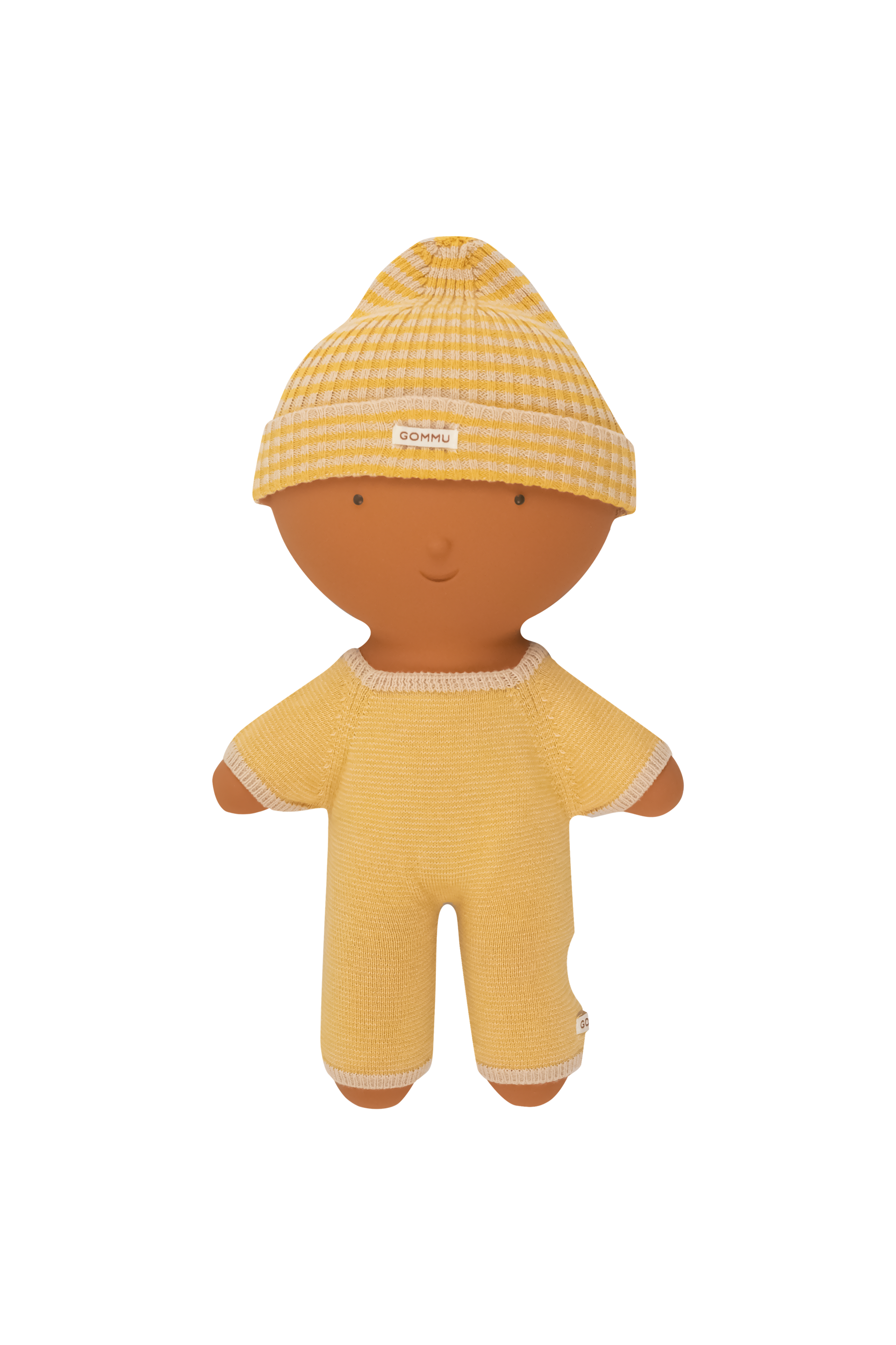 Big Stripes Beanie - Light Cream/Mustard