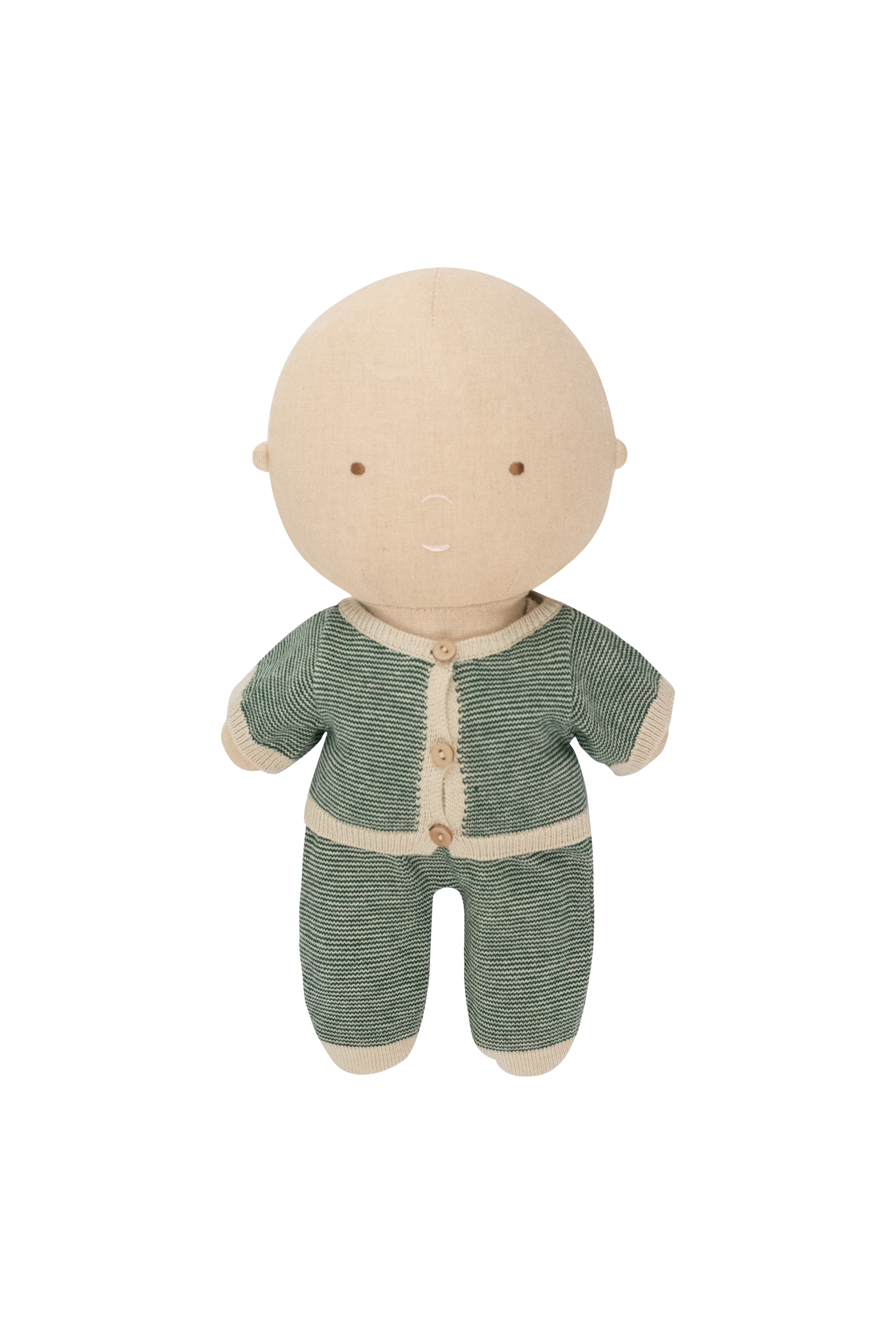 Micro Stripes Cardigan - Soft Green/Sand