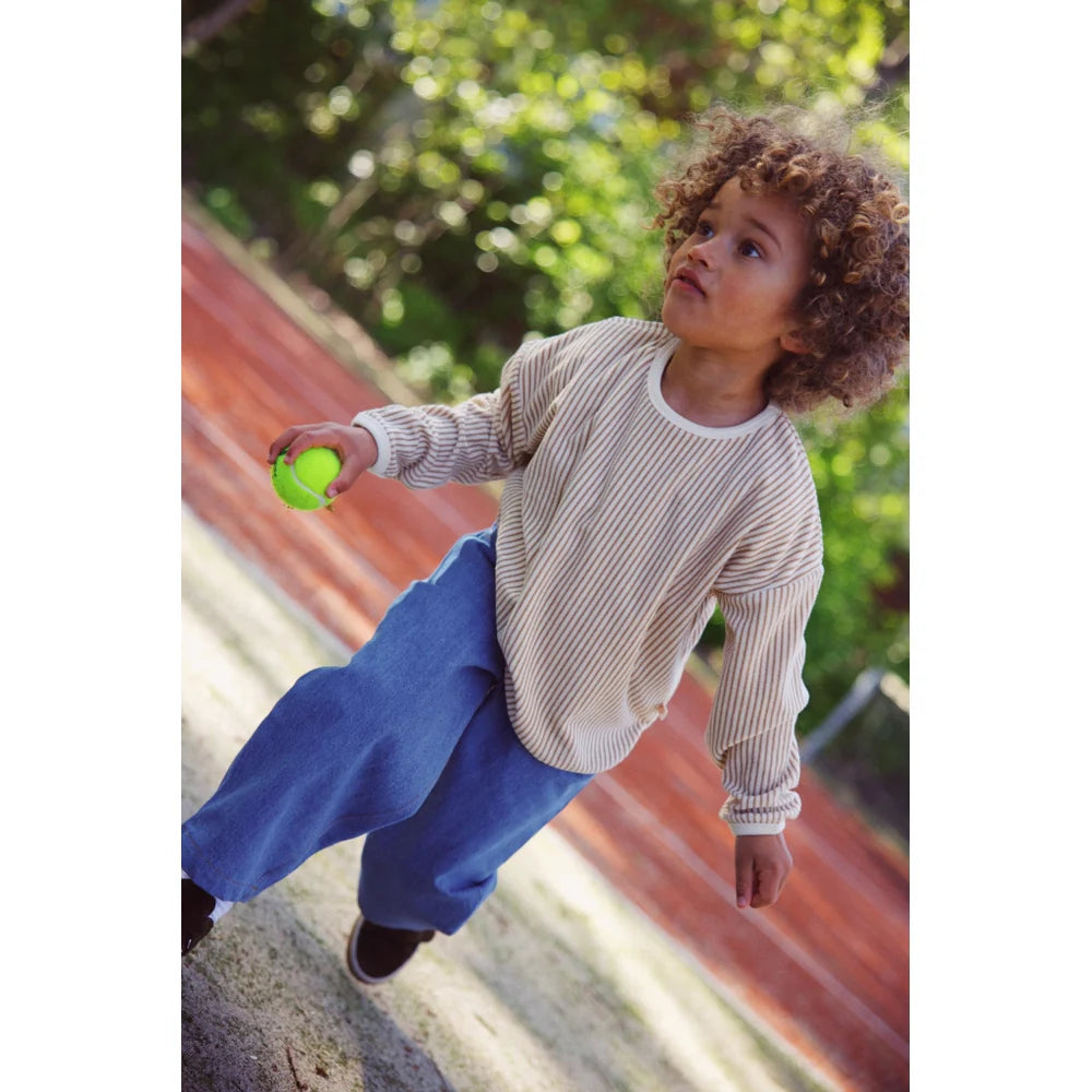 Nohr Sweatshirt Light Brown Stripe