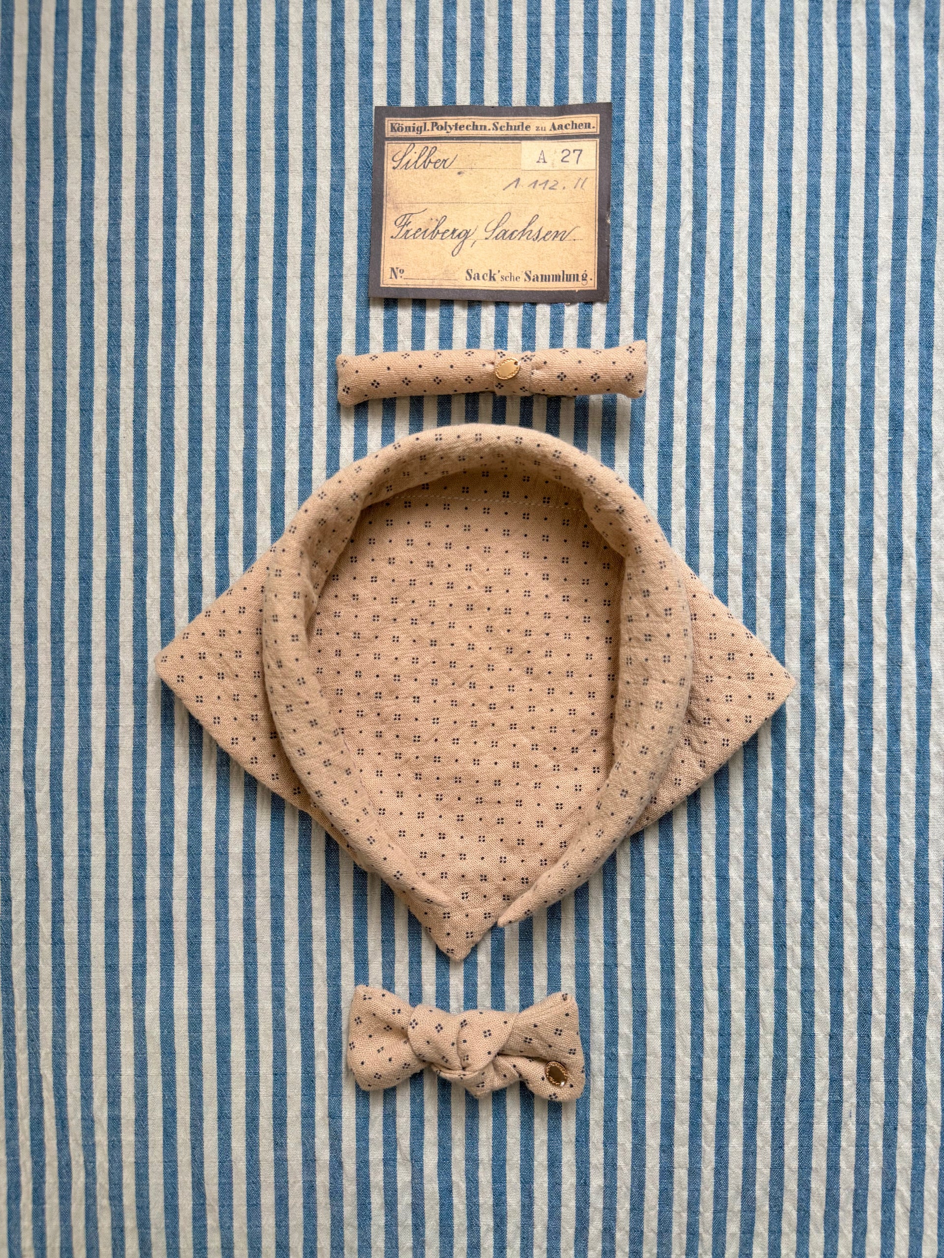 Hair Clip Set - Warm Sand Star Dots