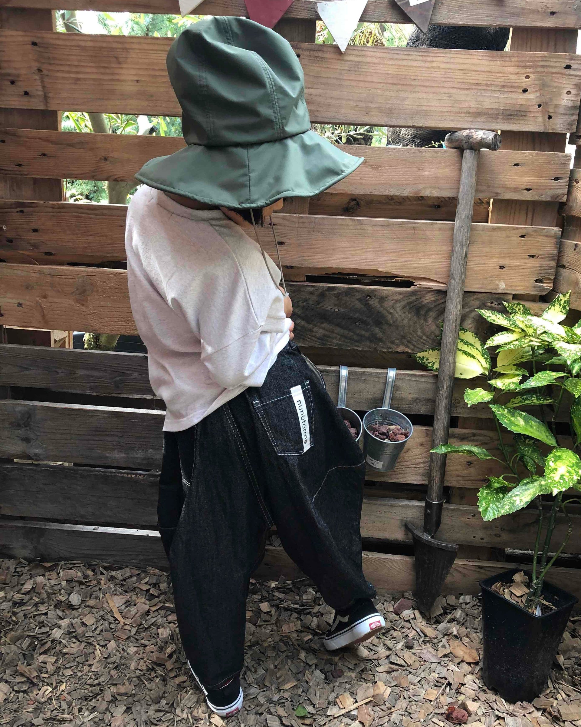 Black Denim Balloon Pants - One Wash