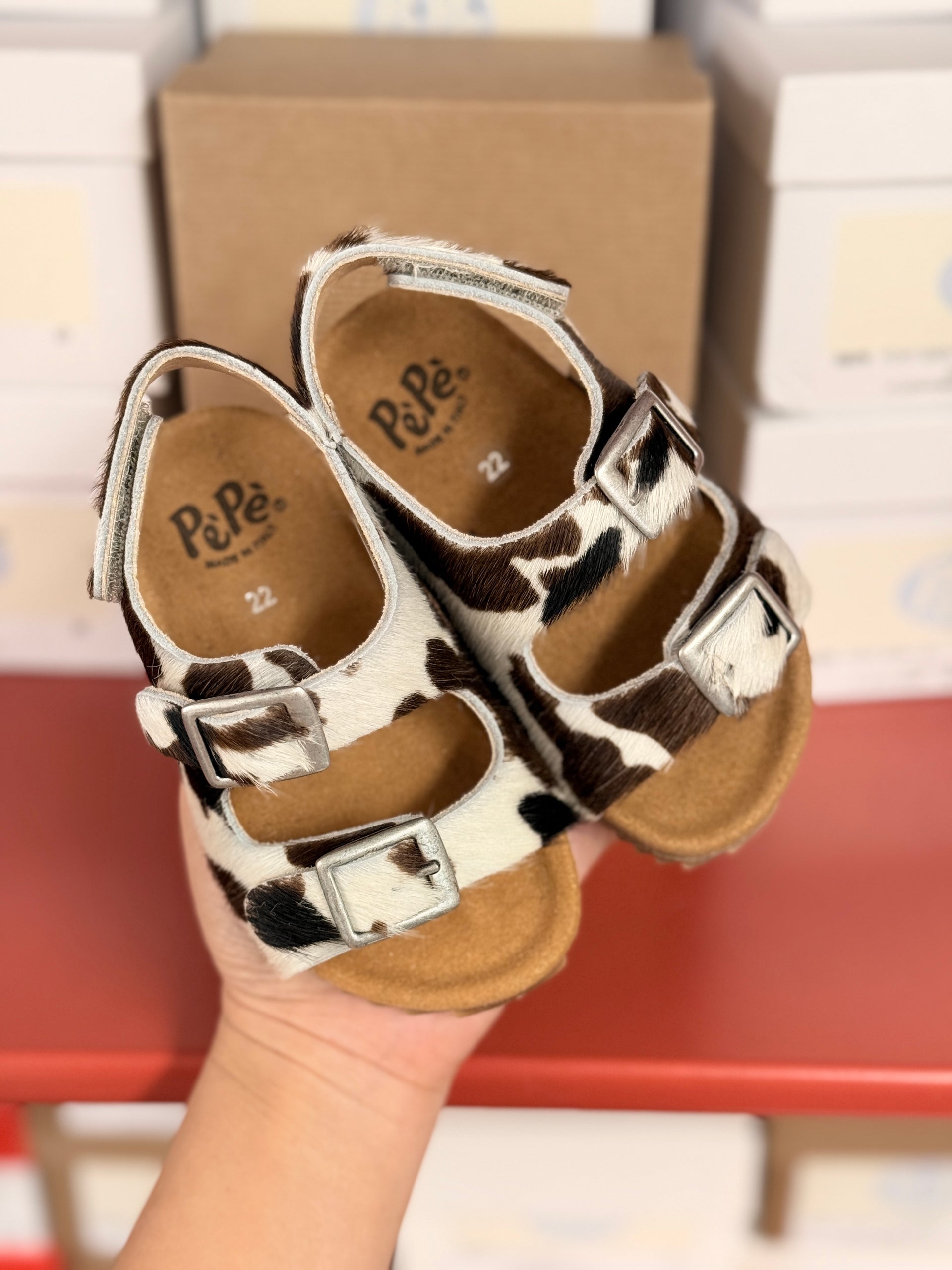 980 - Pony Mini Cow Sandals
