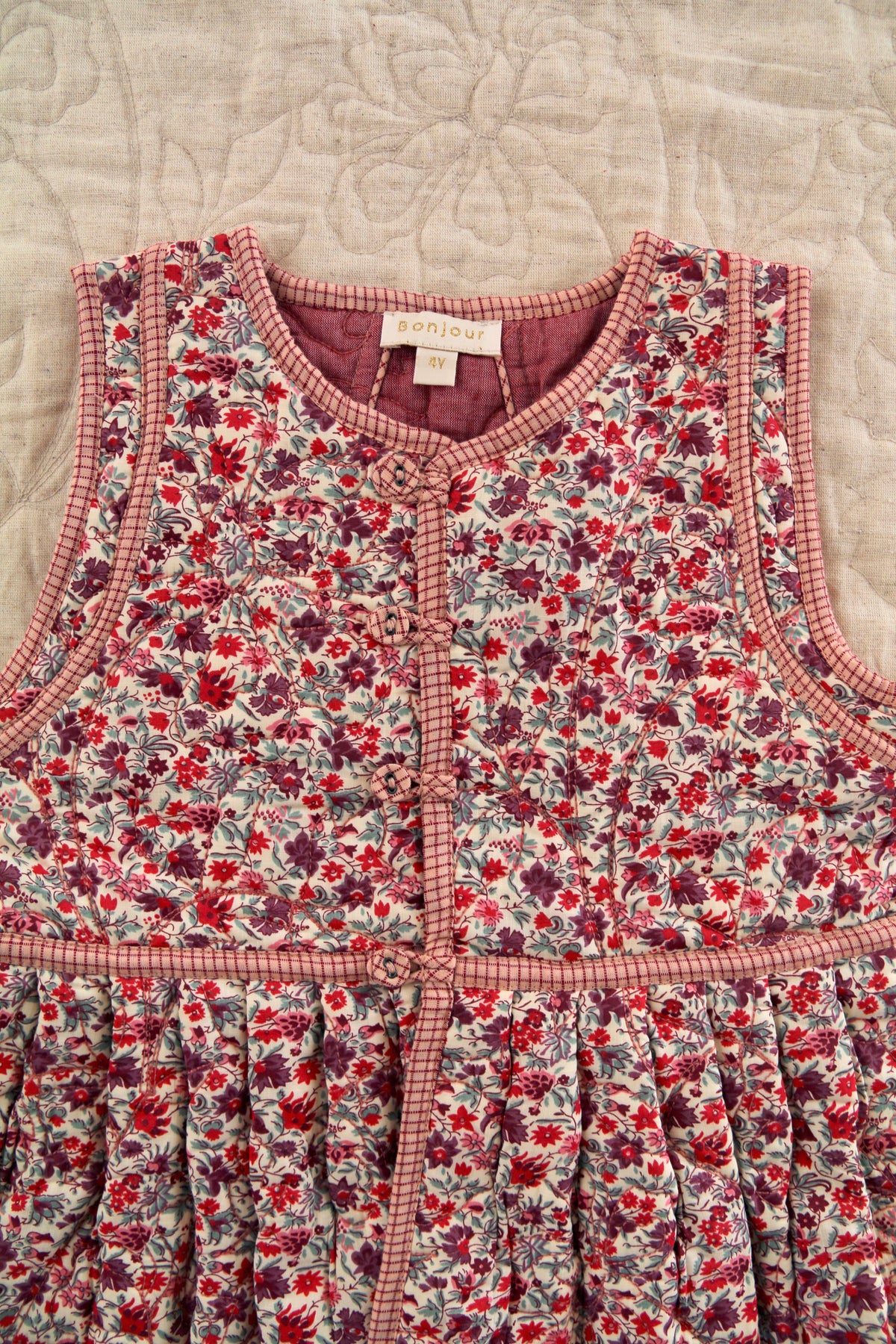 Jacket Without Sleeves Flowers Field Print