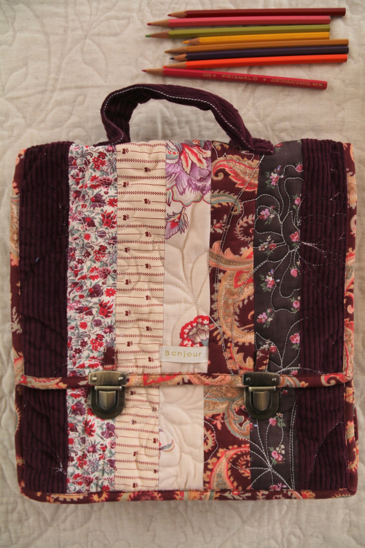 Patchwork school bag all AW26 prints