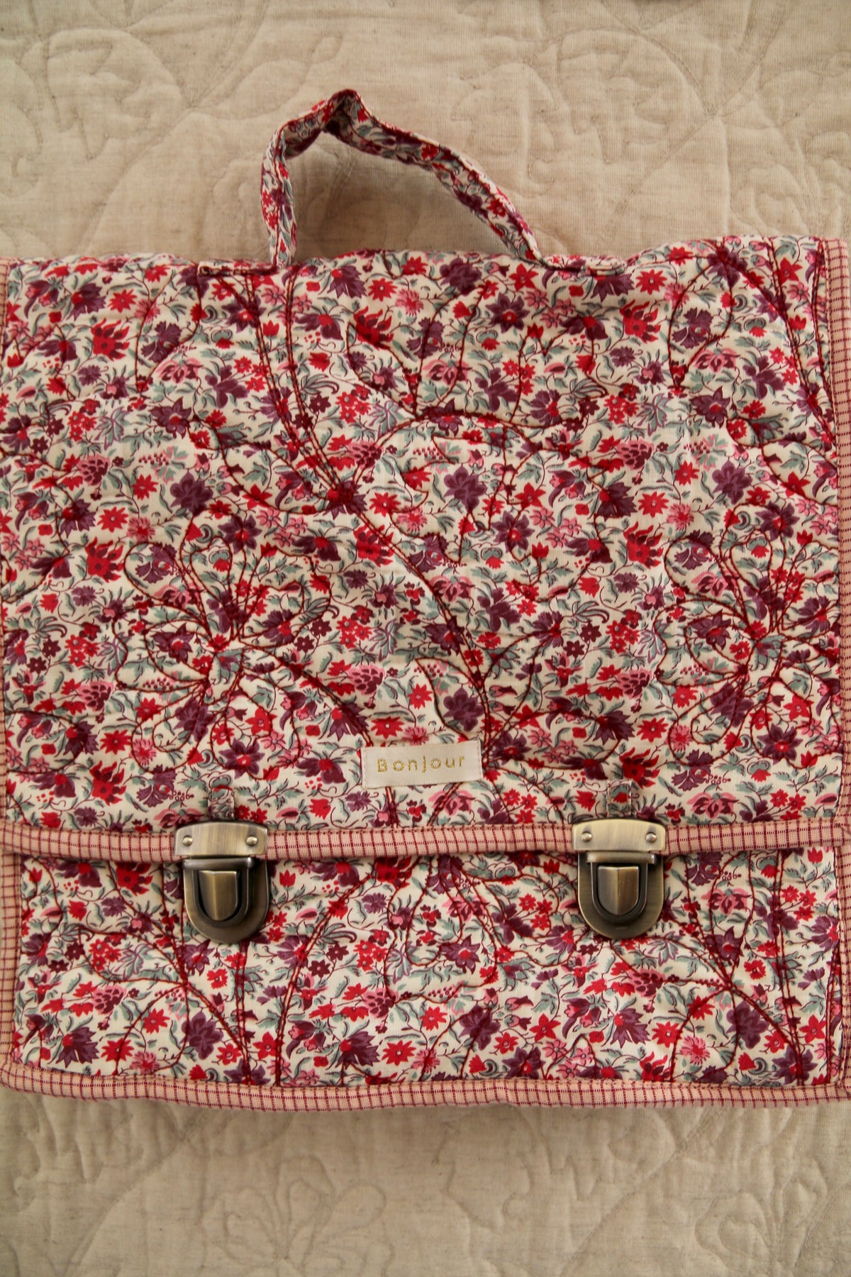School bag Flowers field print