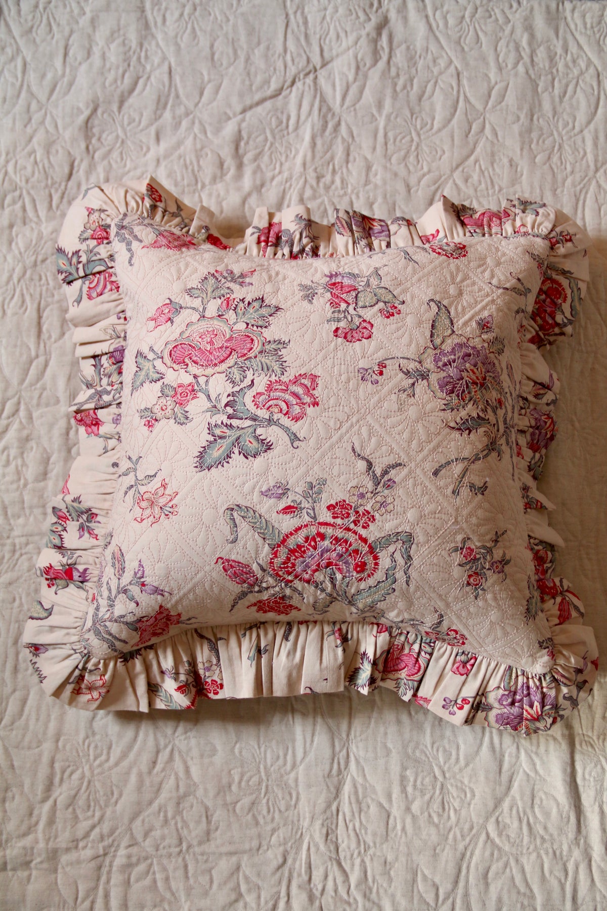 Quilted Pillow Case Vence Print
