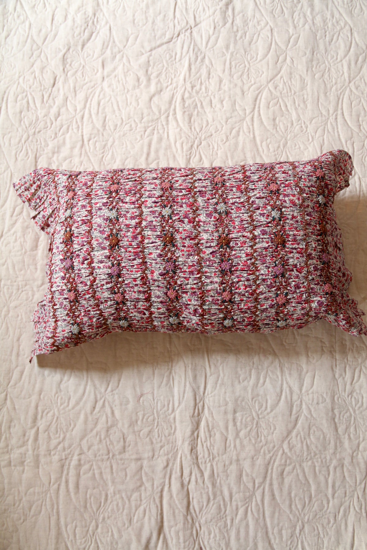 Handsmock Pillow Case Flowers Field Print