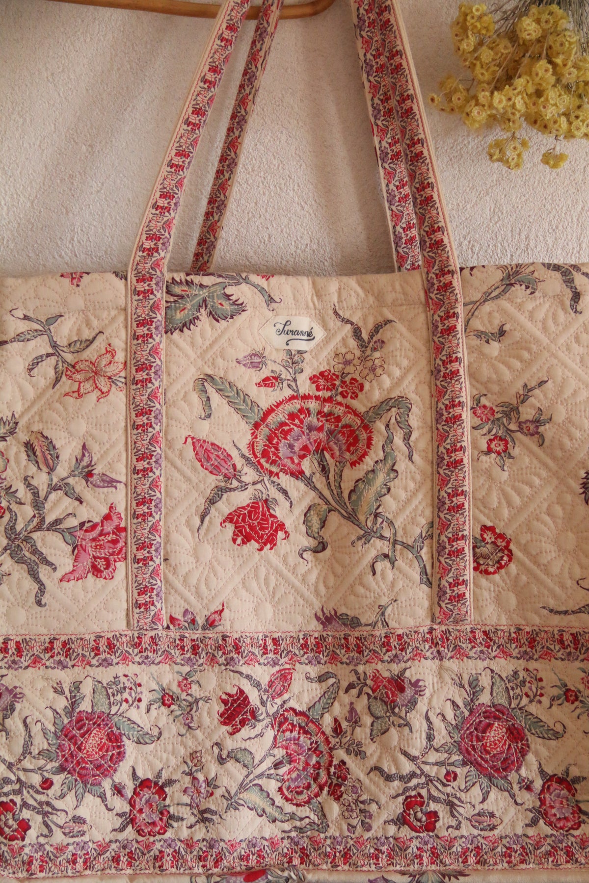 Quilted Market Bag ( Big Size As SS26 ) Vence Print