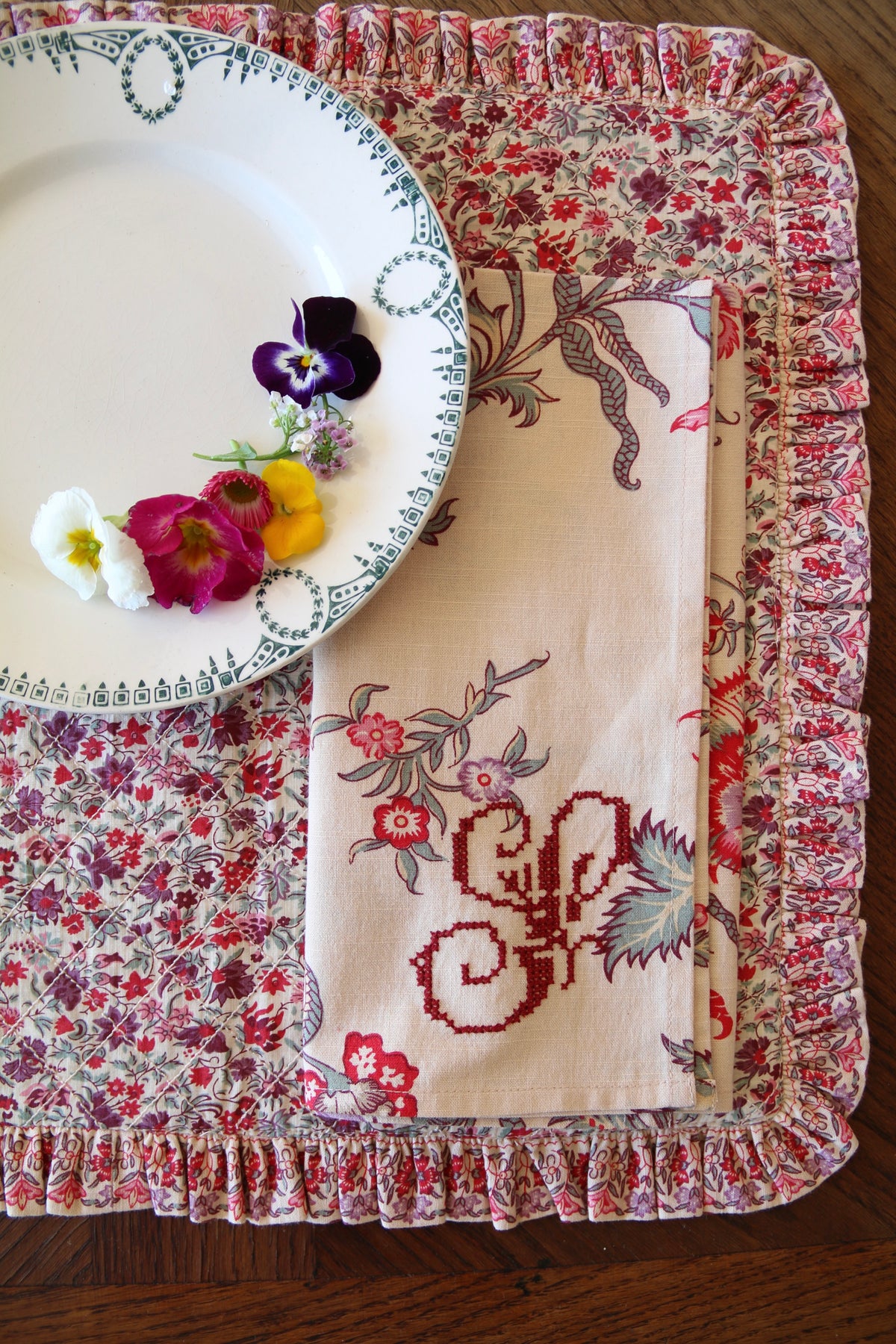 Quilted Table Mat Vence Print