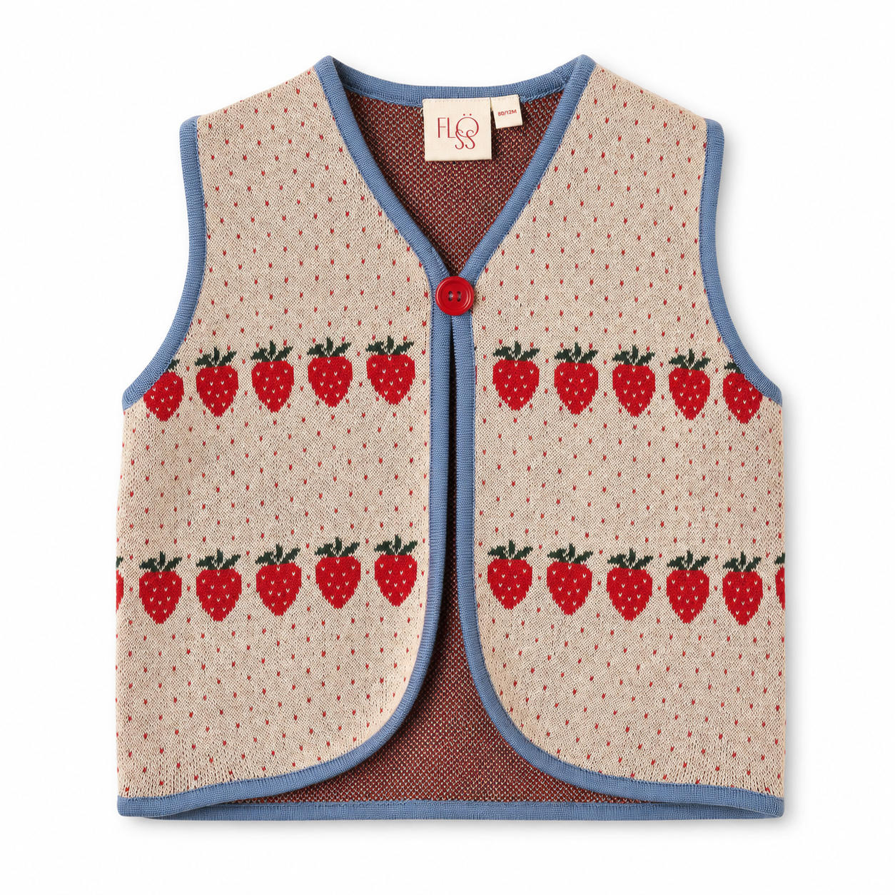 Louise Vest Warm Cotton Berry