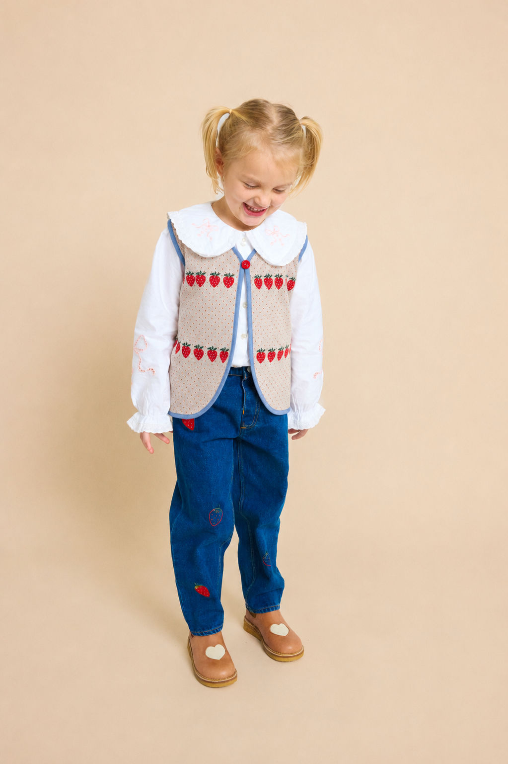 Louise Vest Warm Cotton Berry