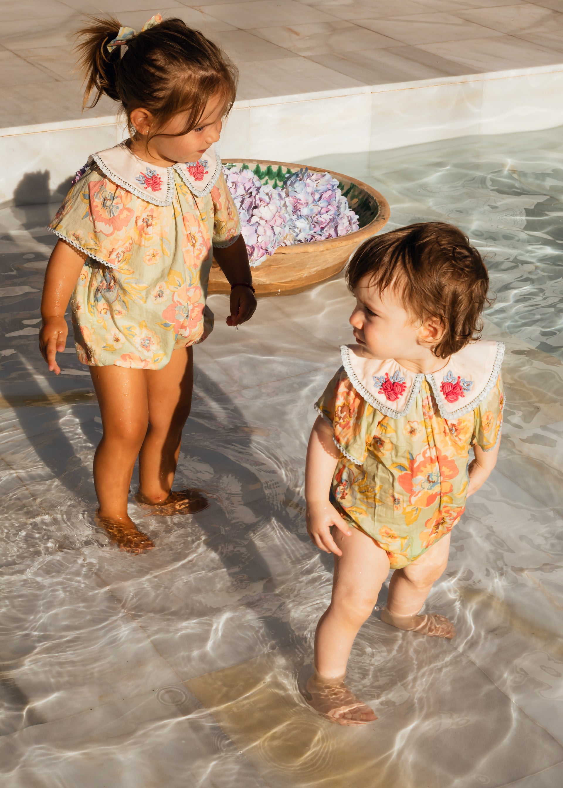 Granite Romper Watercolor print