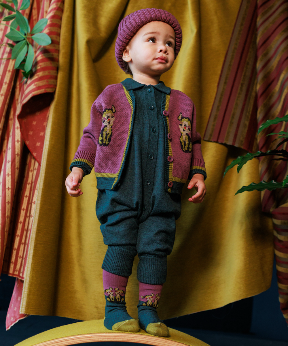 Carw Bach Cardigan - Damson
