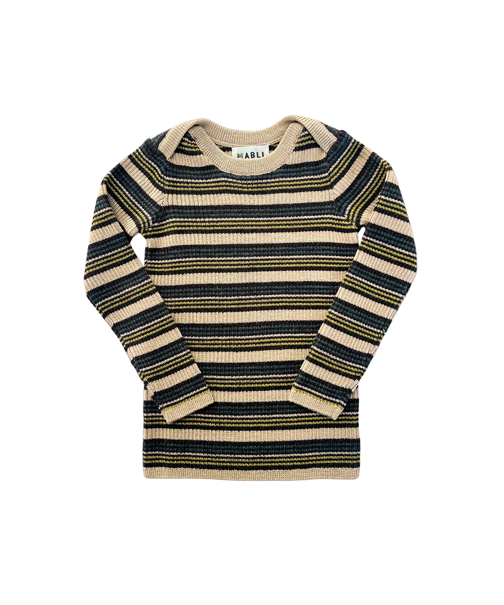 Sylfaen Skinny Rib - Biscotti Stripe