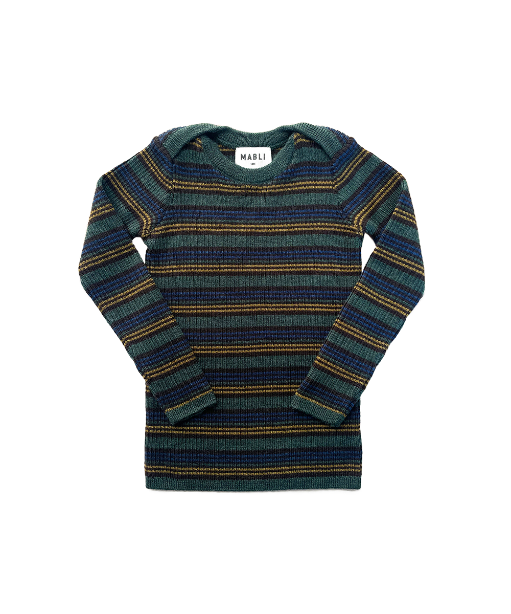 Sylfaen Skinny Rib - Pine Stripe