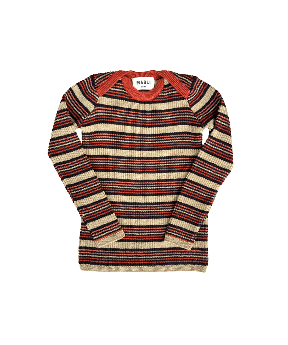 Sylfaen Skinny Rib - Ruby Stripe