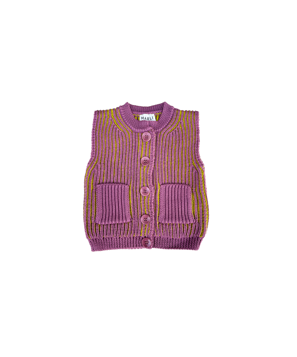 Ffyn Vest - Damson/Moss