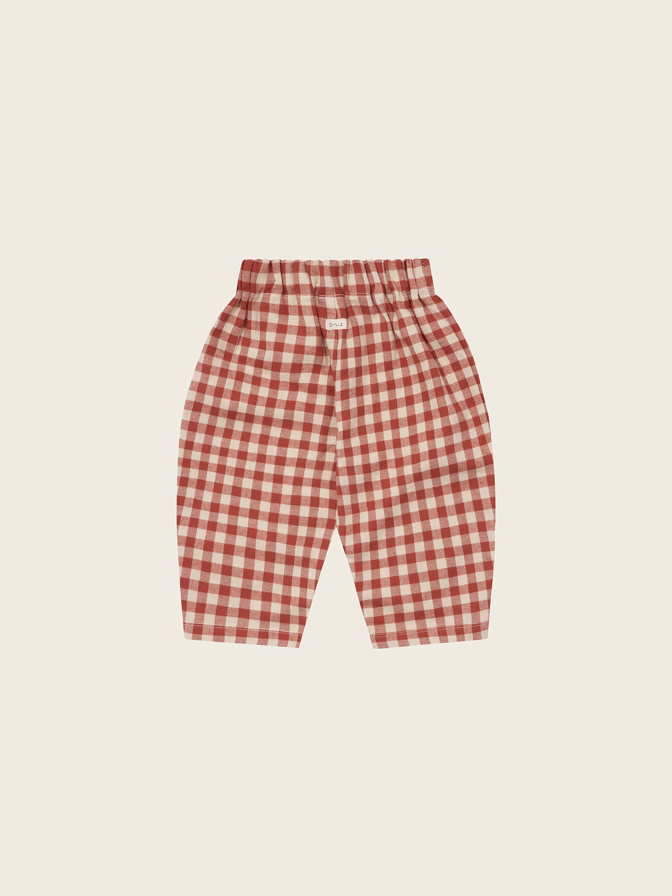 Organic Zoo Paprika Gingham Carrot Pants | Milomoo