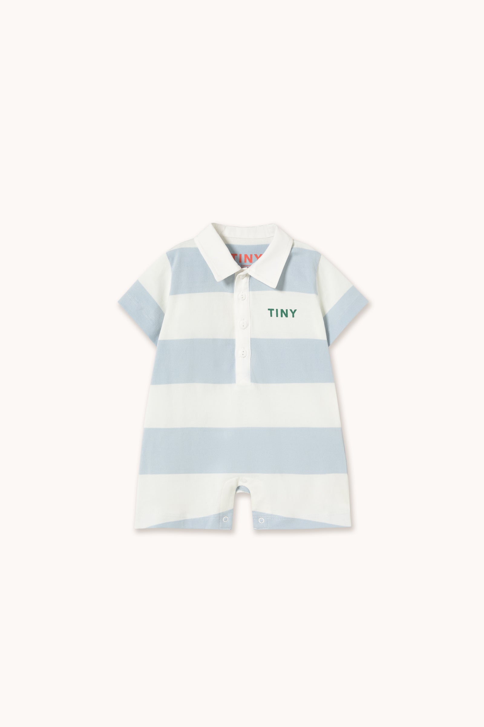 Stripes Knit Polo One-Piece